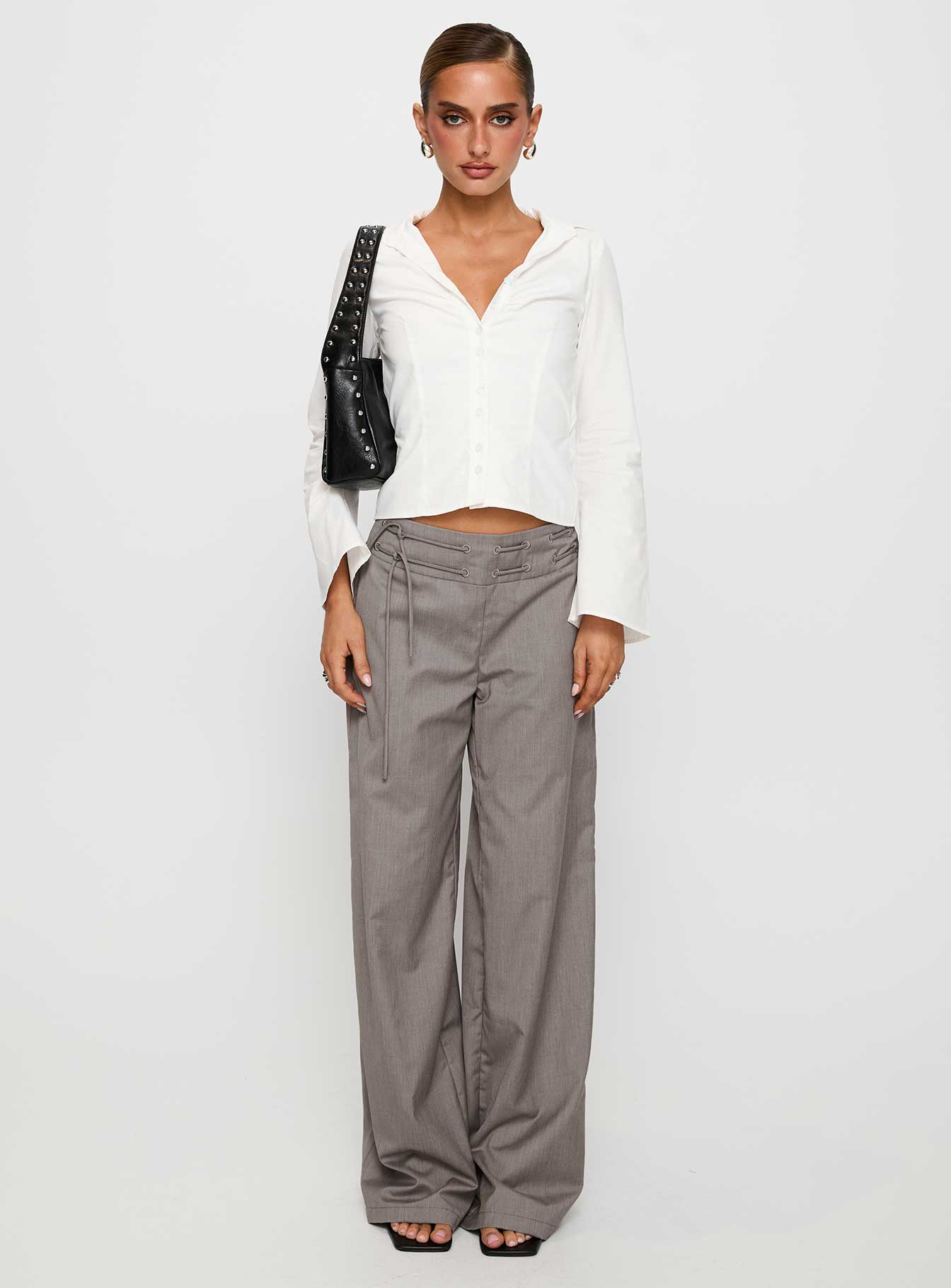 Just Have Fun Wide Leg Pant Grey