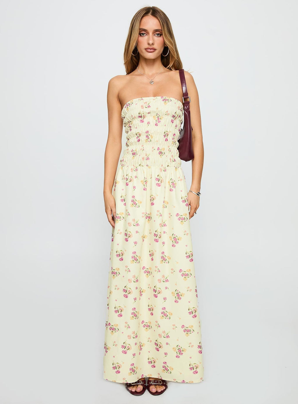 Human Nature Strapless Maxi Dress Multi Floral