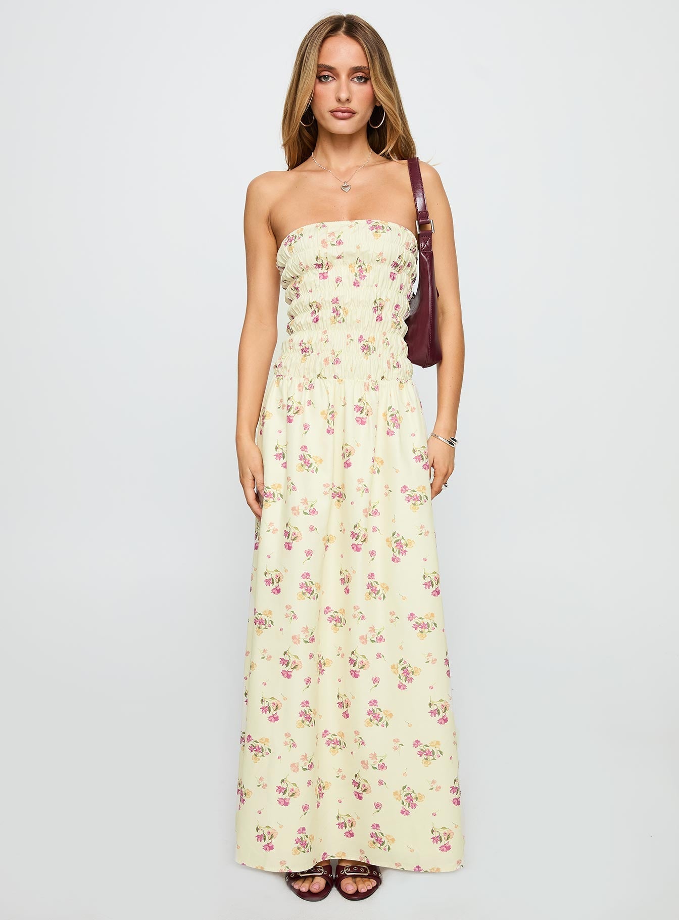 Human Nature Strapless Maxi Dress Multi Floral