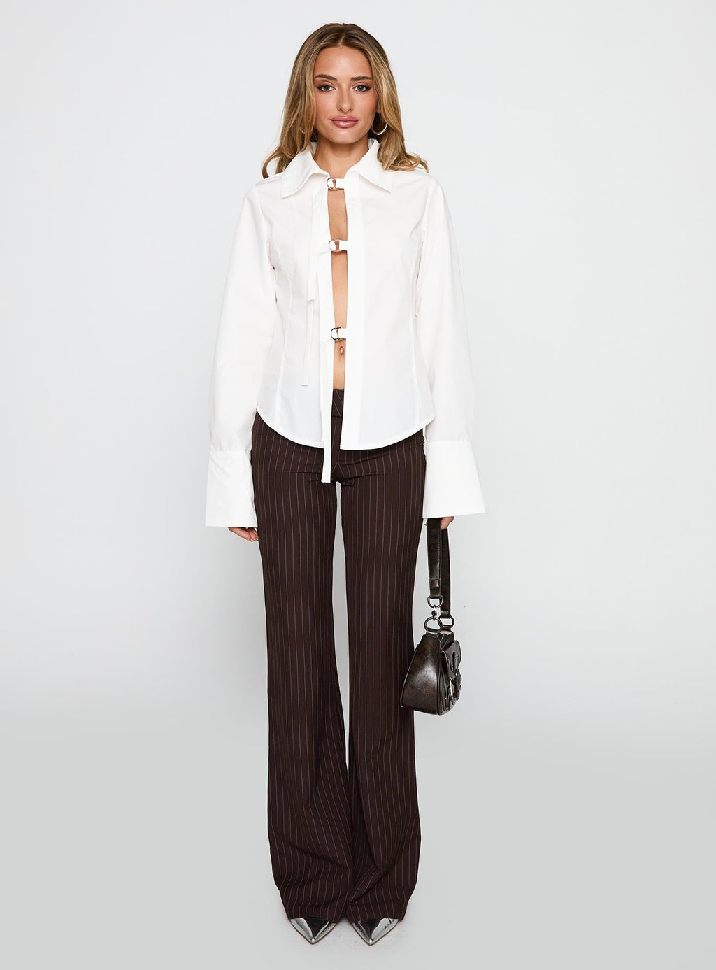 The Temptation Long Sleeve Top White