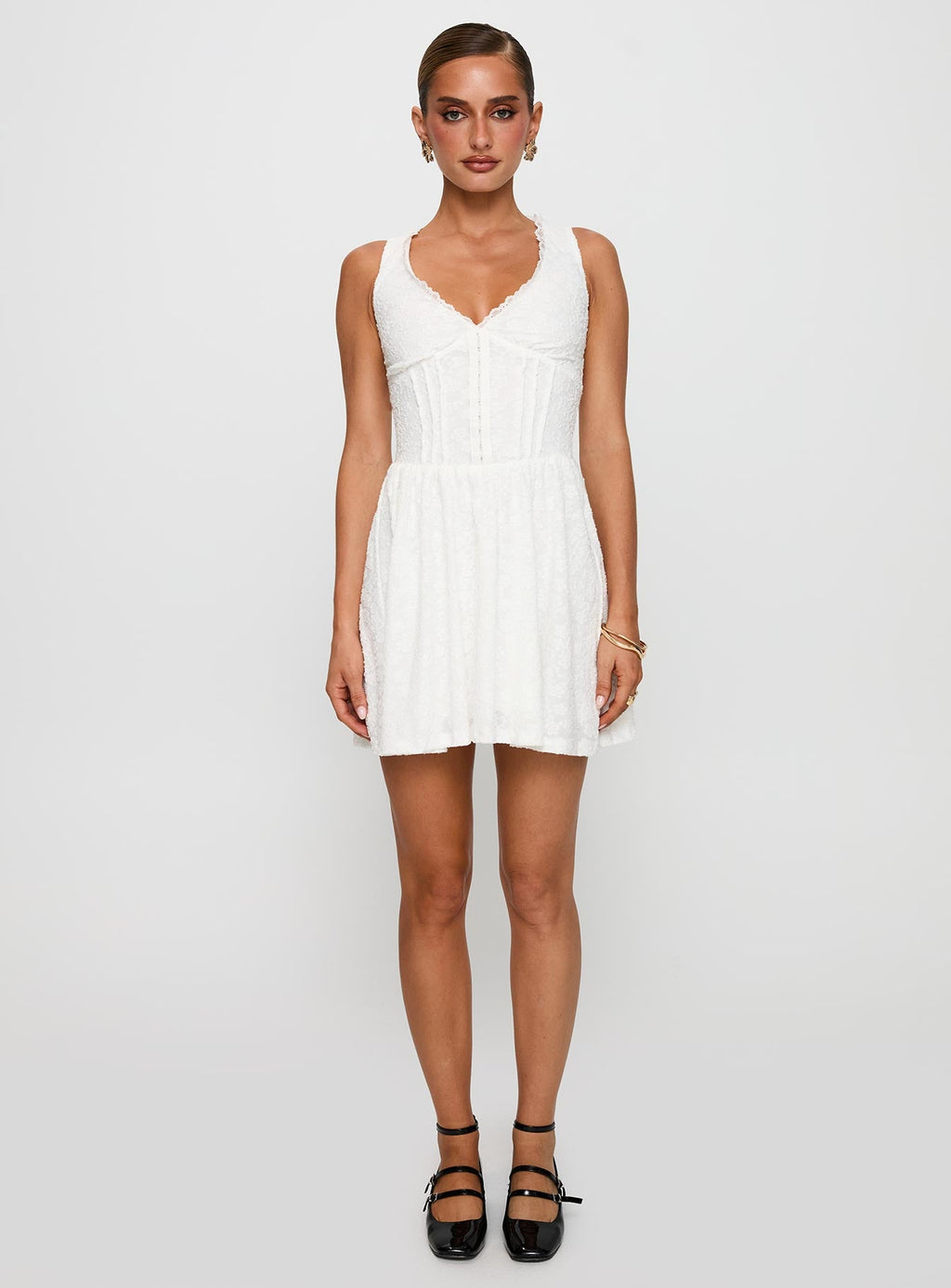 Loveluck Lace Mini Dress White