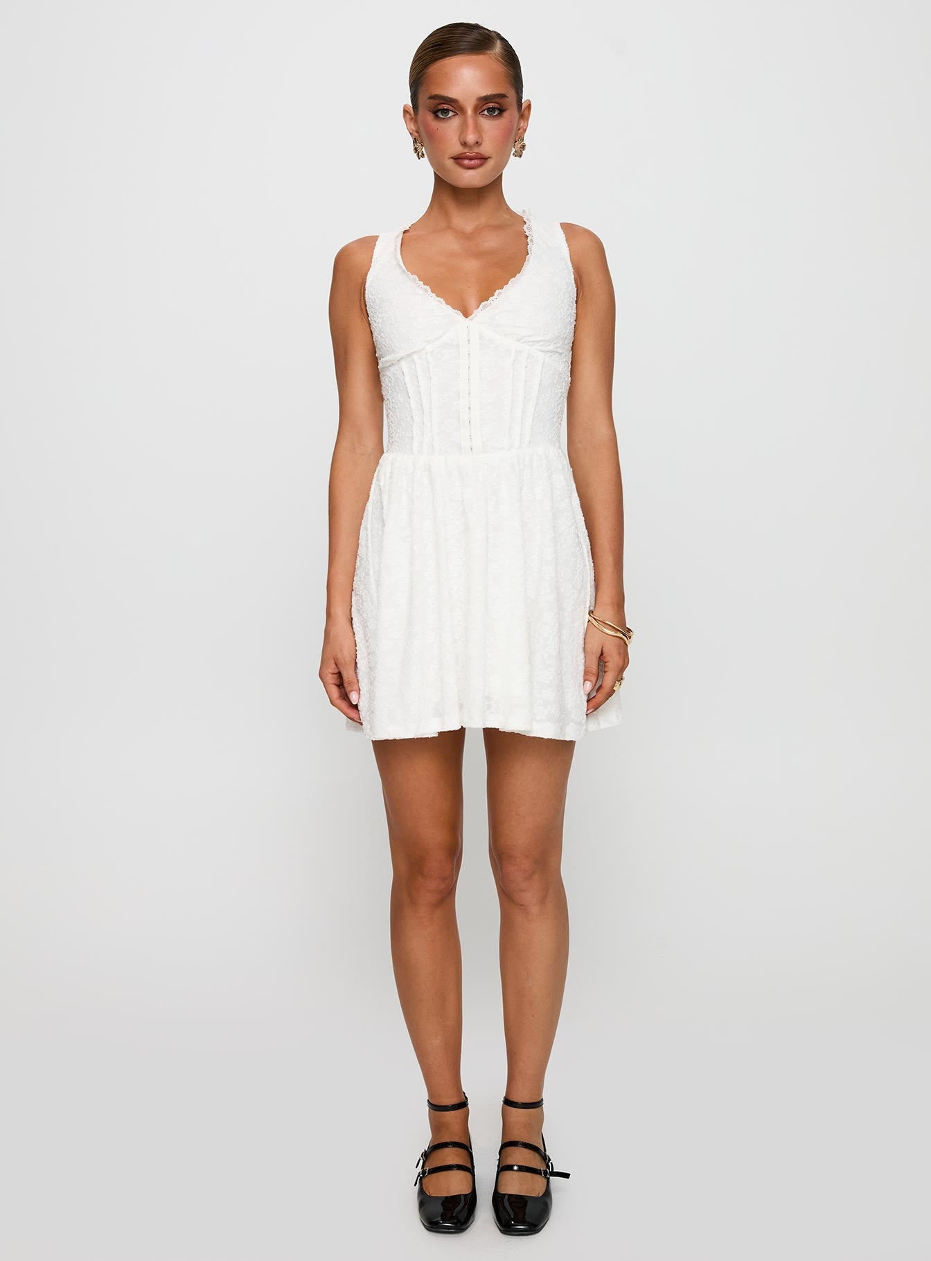 Loveluck Lace Mini Dress White