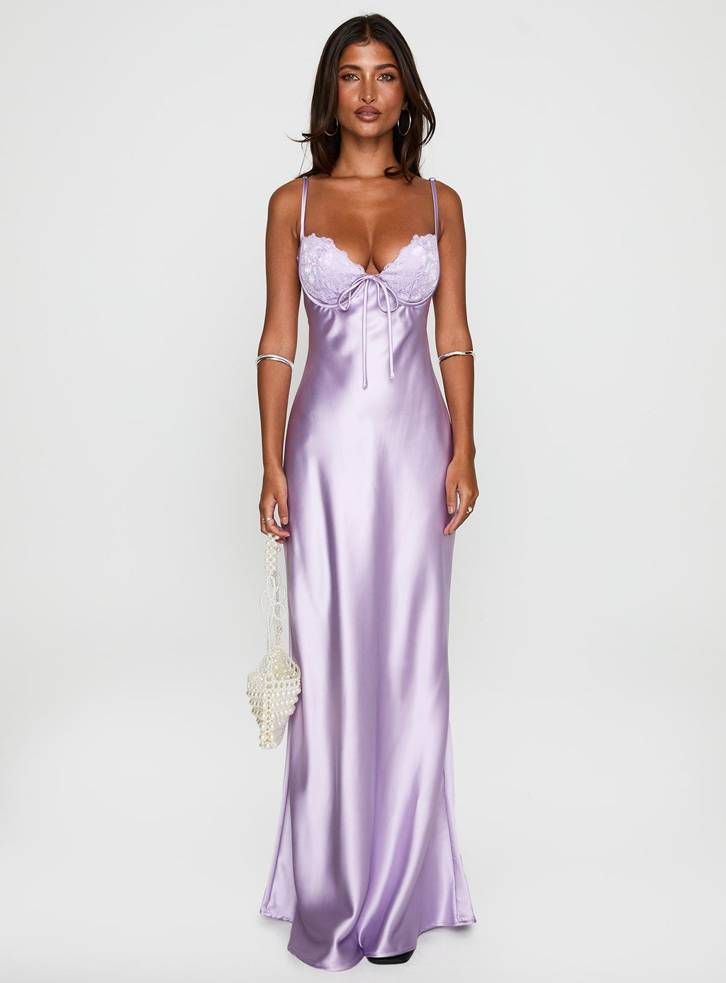 Fadyen Bias Cut Maxi Dress Lilac