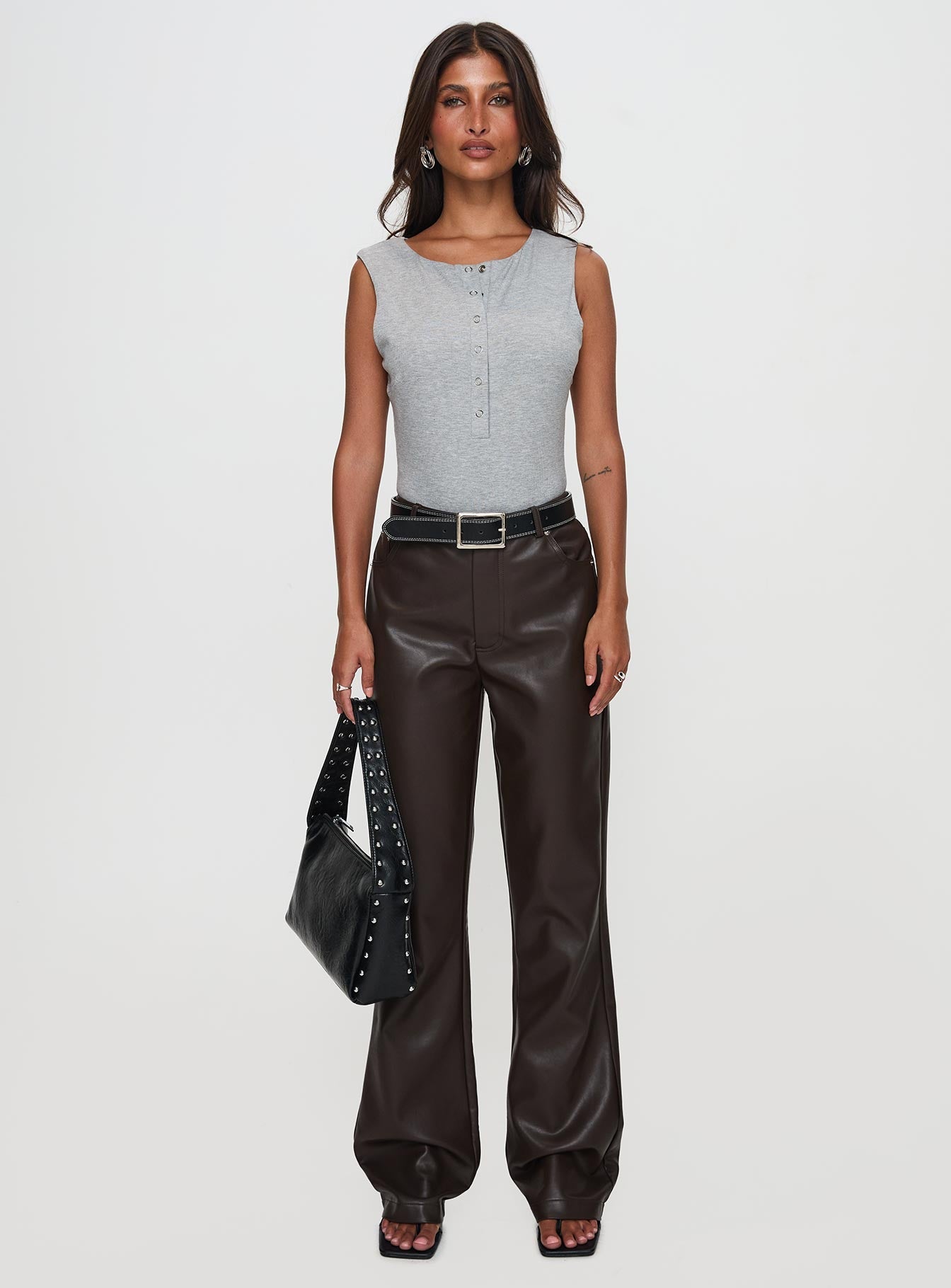 Nolene Low Rise Pants Chocolate