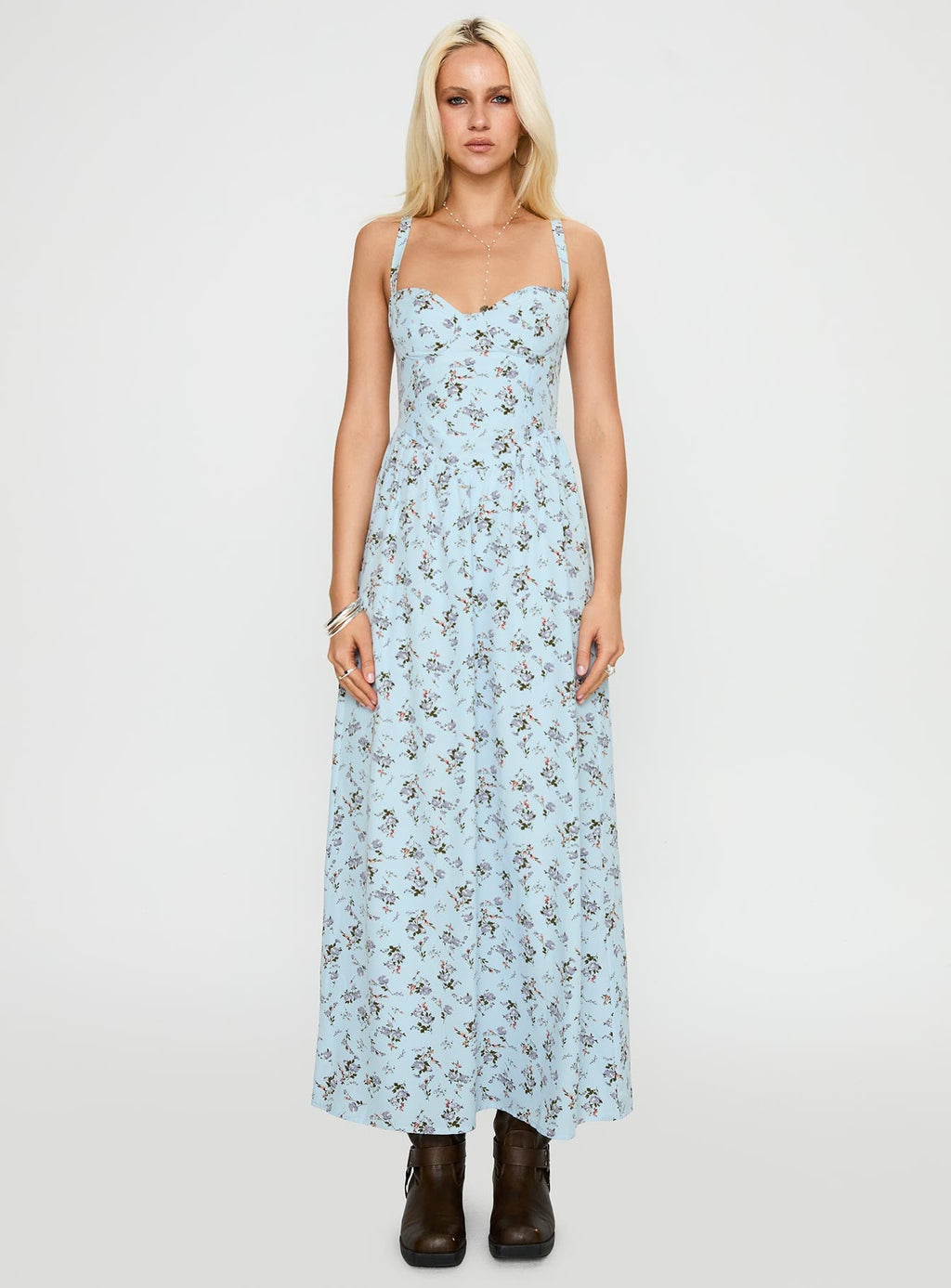 Izebella Maxi Dress Blue Floral