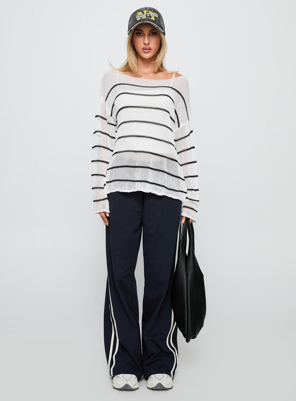 Alperton Knit Sweater Cream Stripe