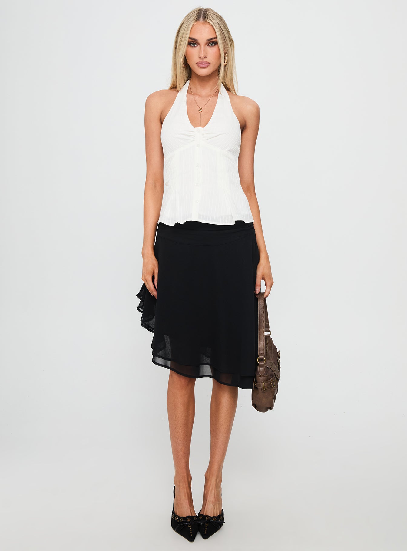 Life Goes By Sleeveless Top White