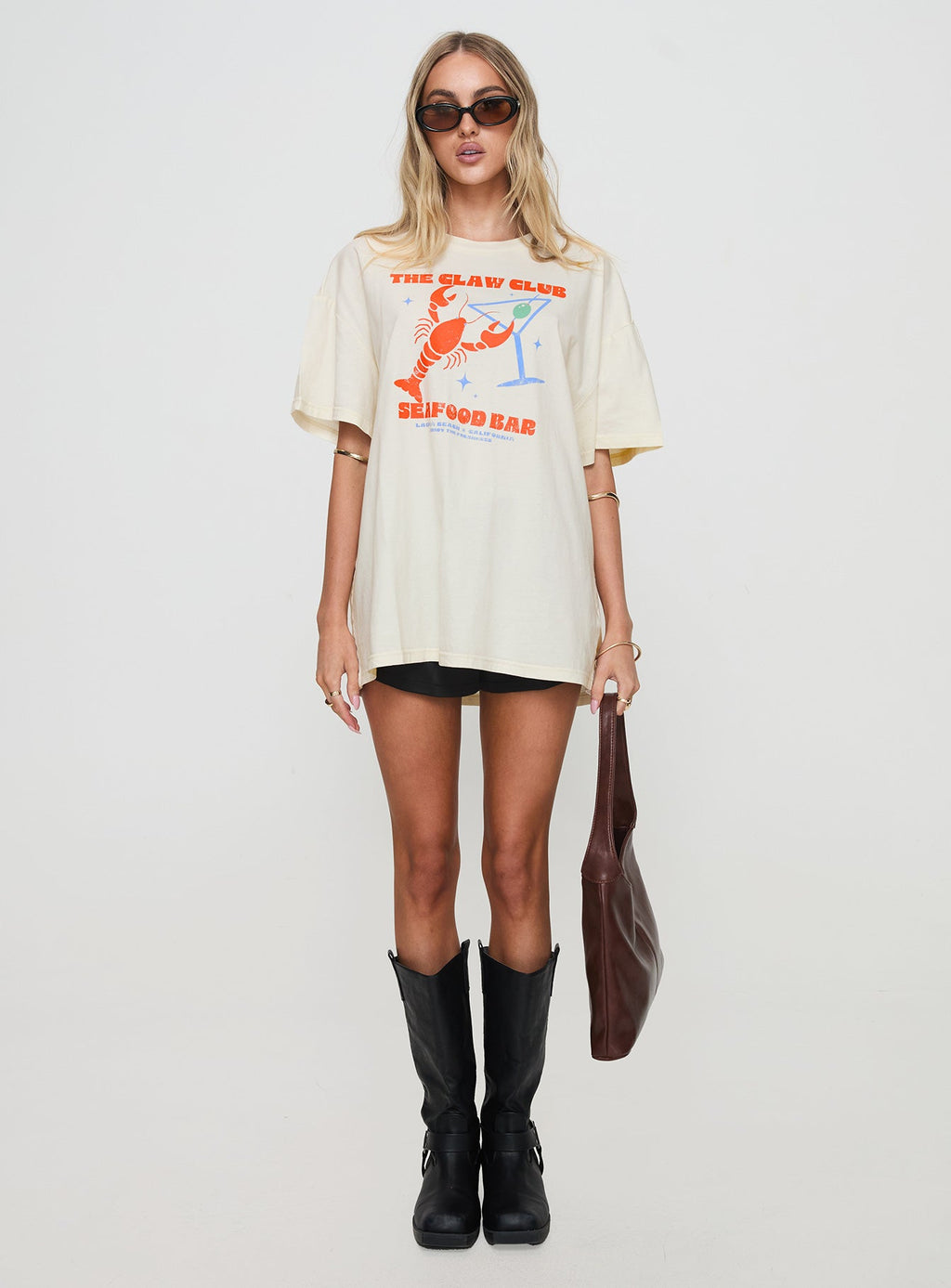 The Claw Club Oversized Tee Yellow