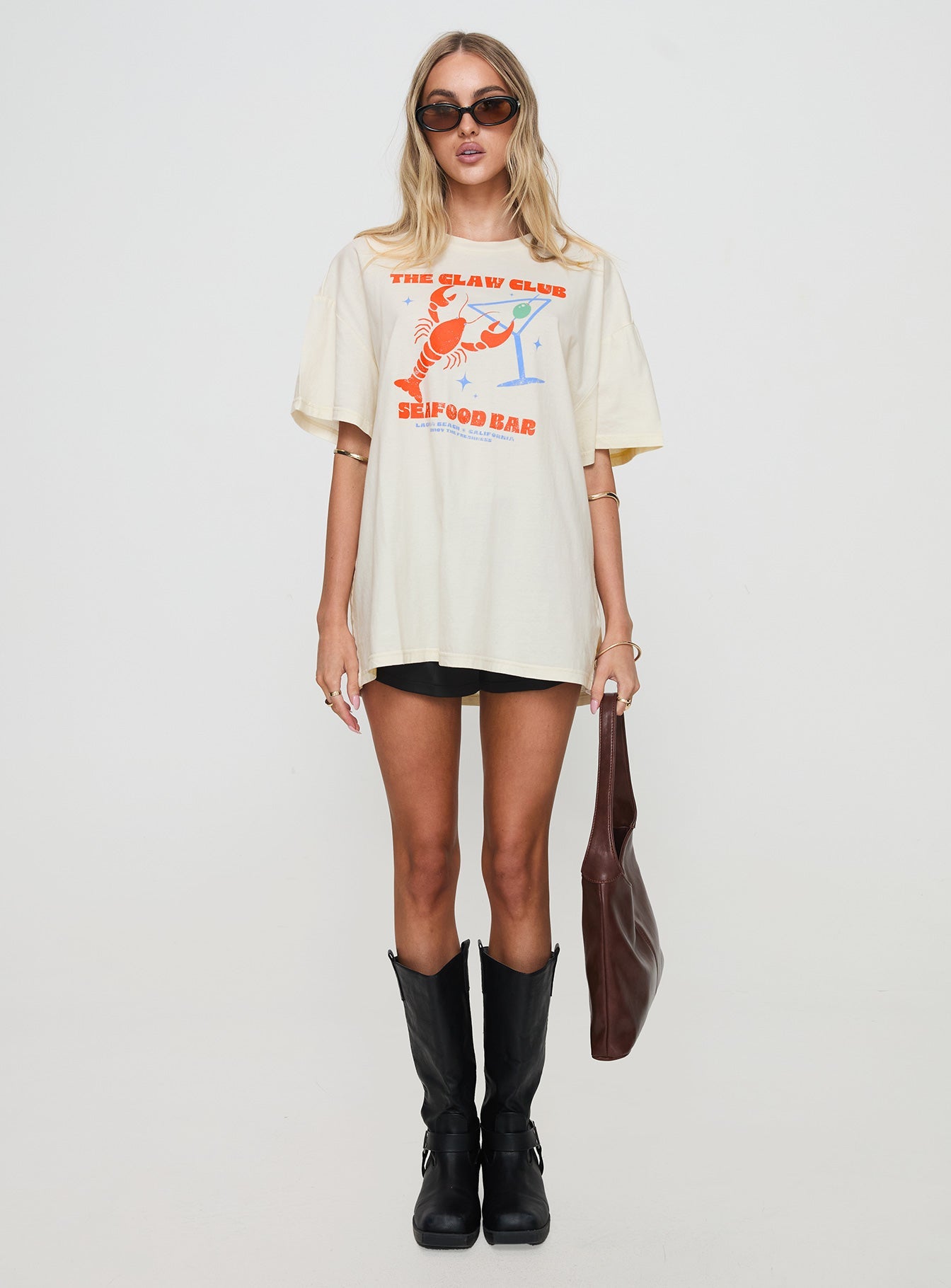 The Claw Club Oversized Tee Yellow