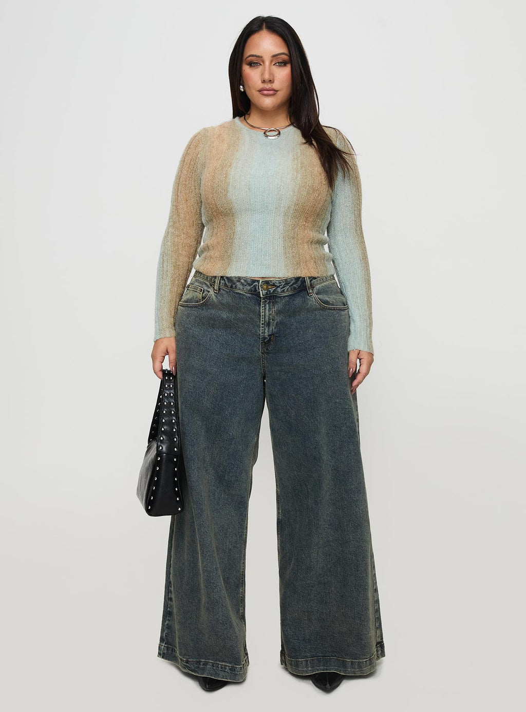 Cardenas Long Sleeve Top Green Curve