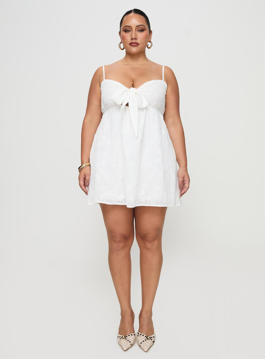 Granno Mini Dress White Curve
