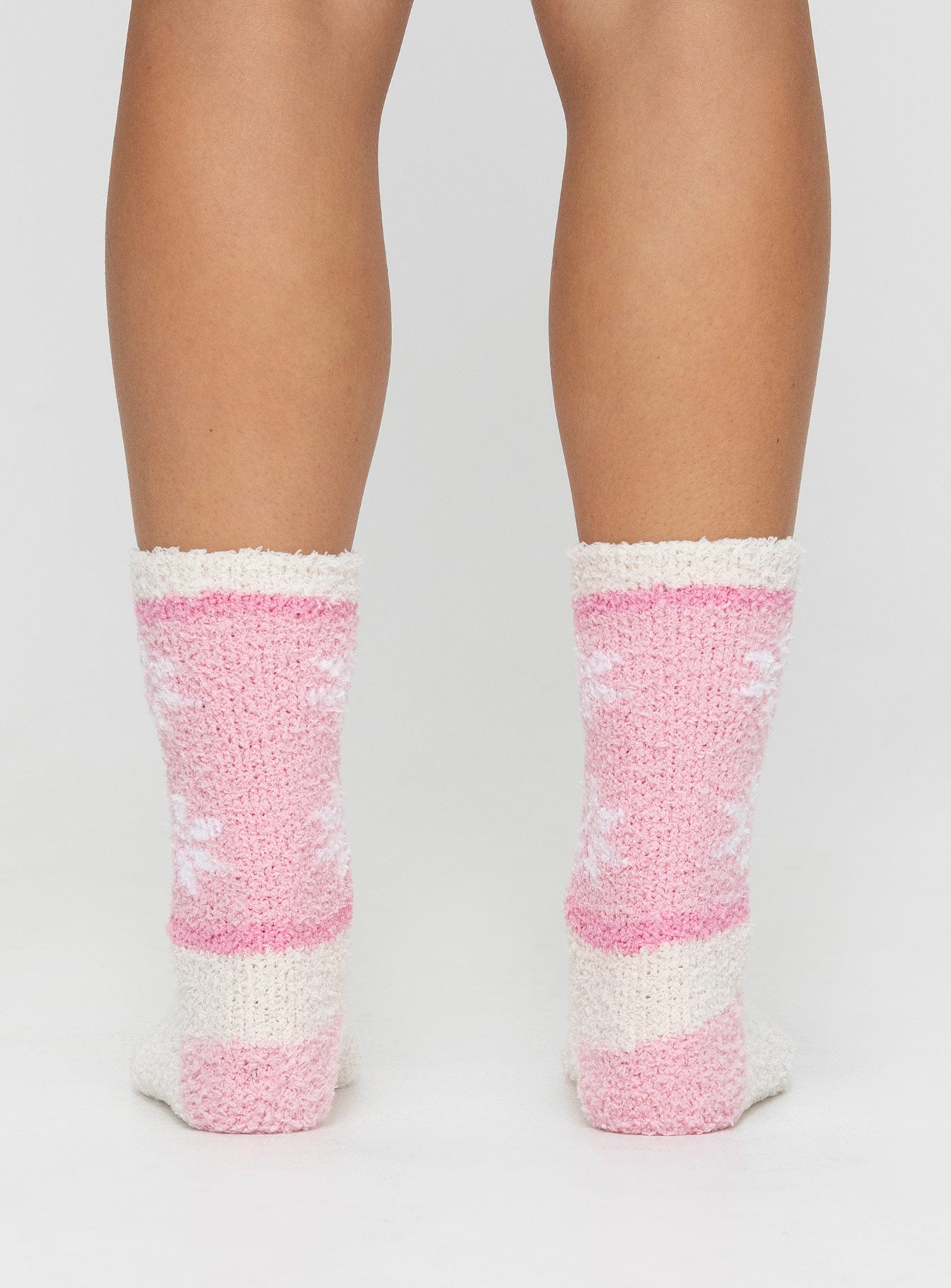 Winter Wonderland Socks White / Pink