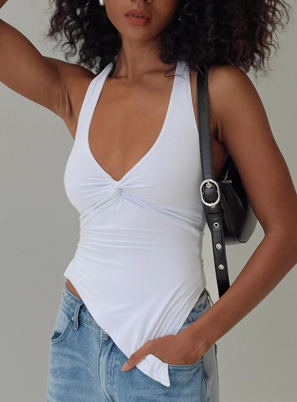 Chilli Halter Top White