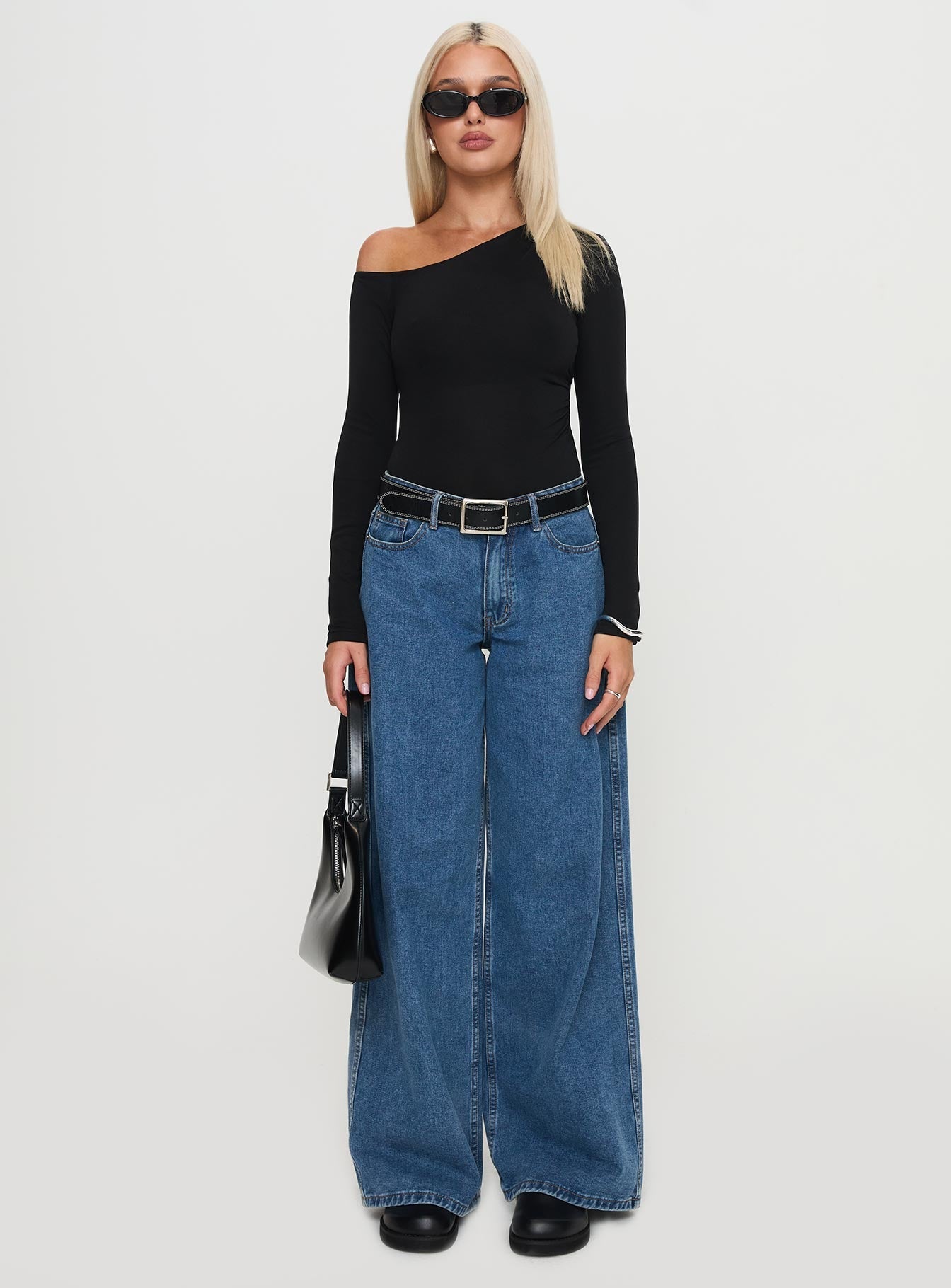 Miyako Long Sleeve Bodysuit Black