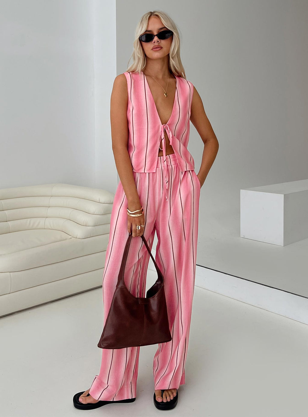 Gentle Vest Top Pink