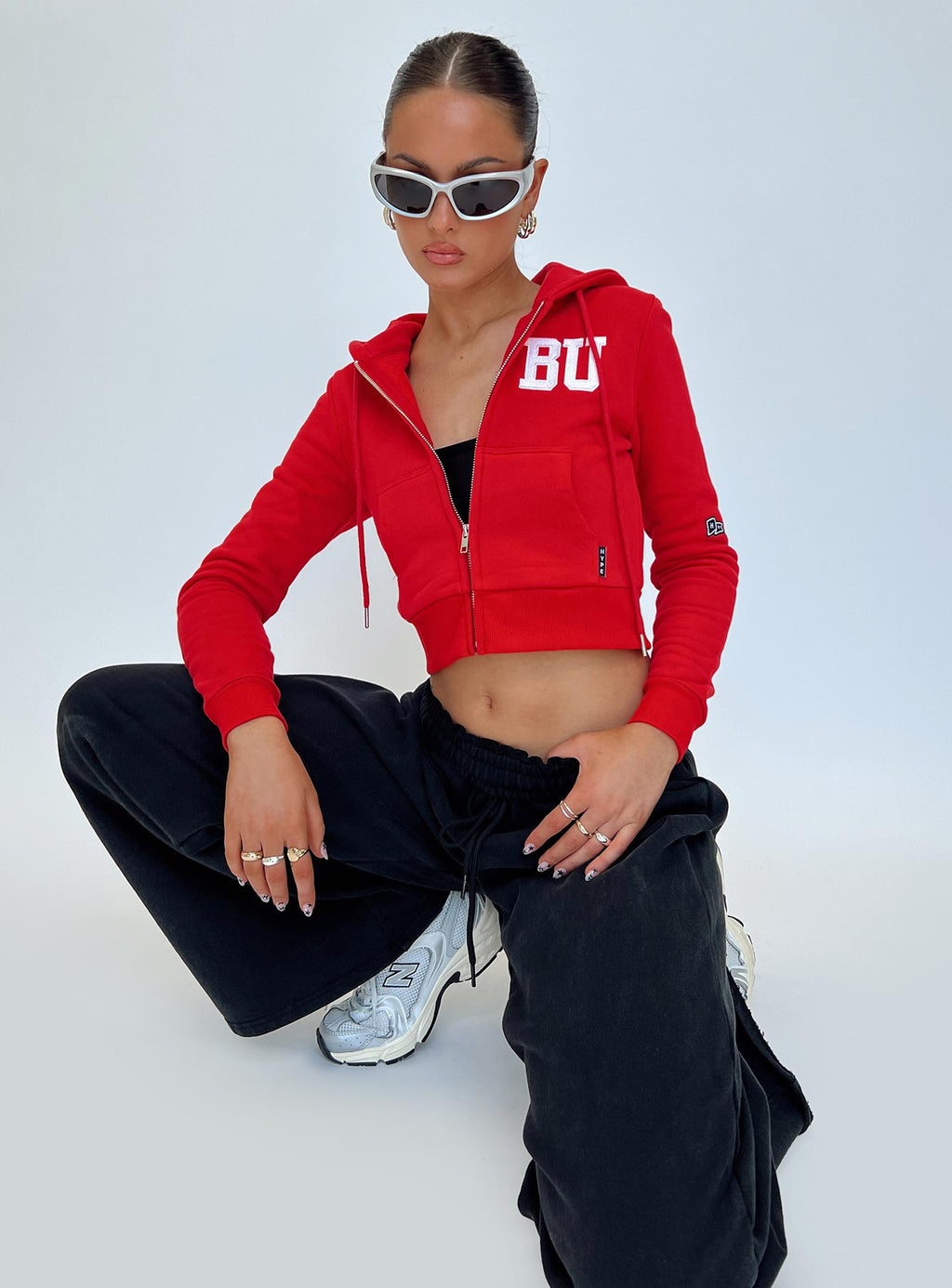 BU MIA Zip Sweater Red