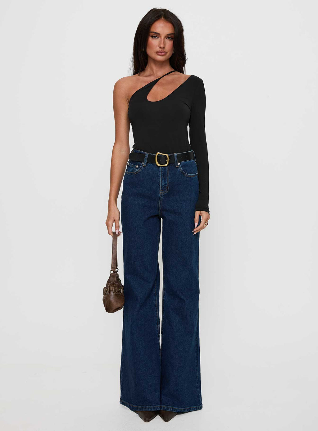 Play Pretend One Sleeve Bodysuit Black