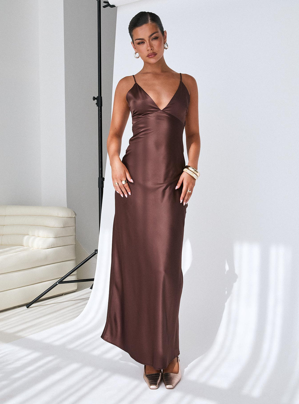 Angels Only Maxi Dress Chocolate