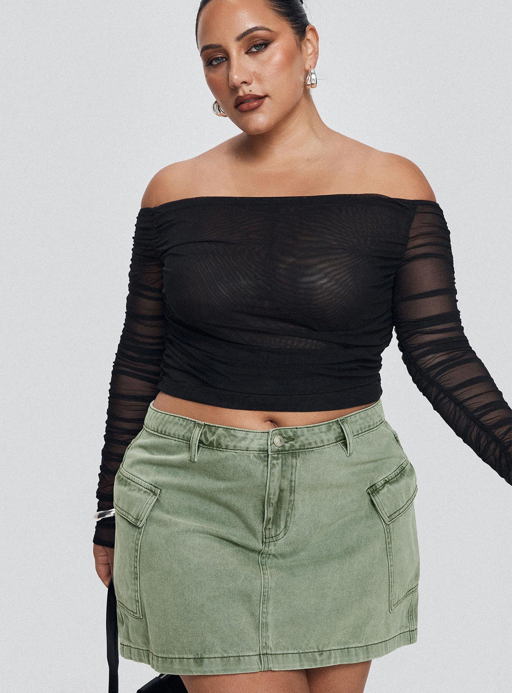 Hartford Off The Shoulder Top Black Curve