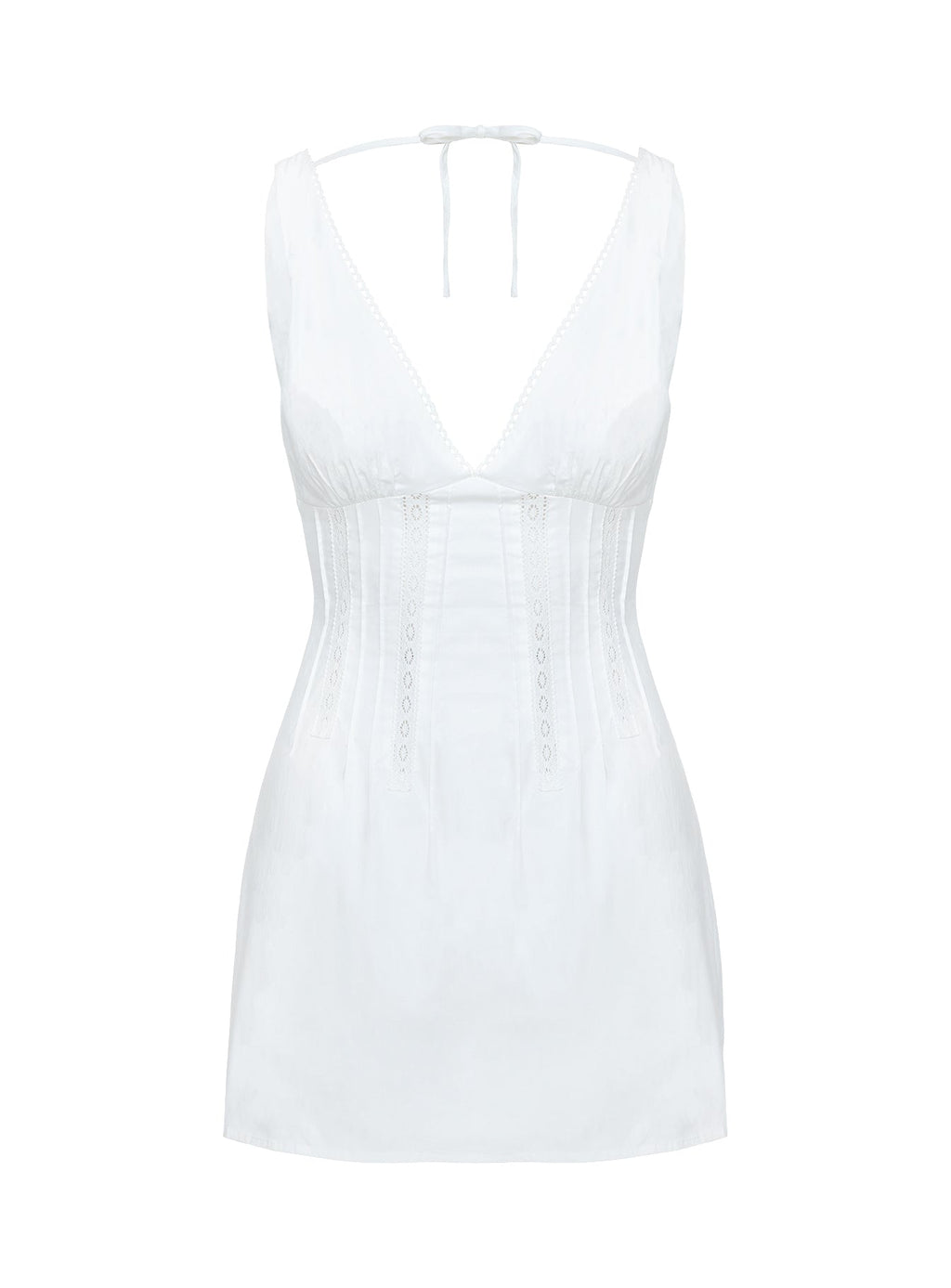 Austria Drop Waist Mini Dress White