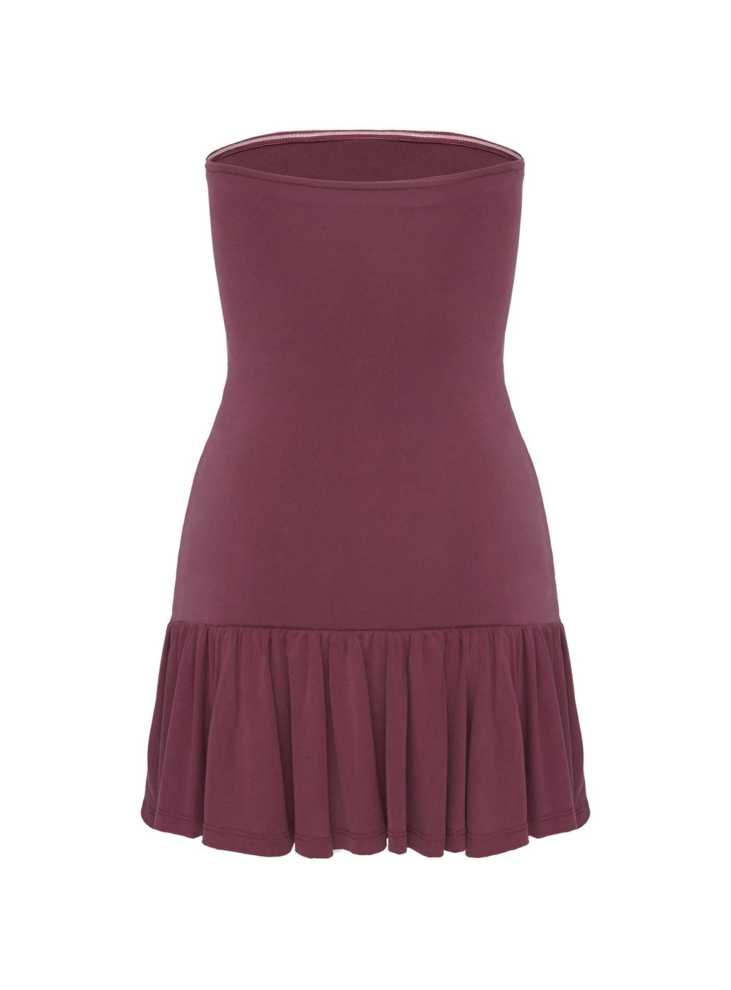 Love Lingers Strapless Mini Dress Burgundy