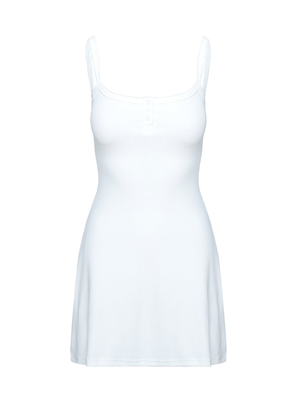 Baseline Rib Mini Dress White