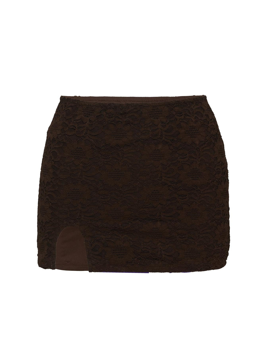 Bennington Lace Mini Skirt Brown