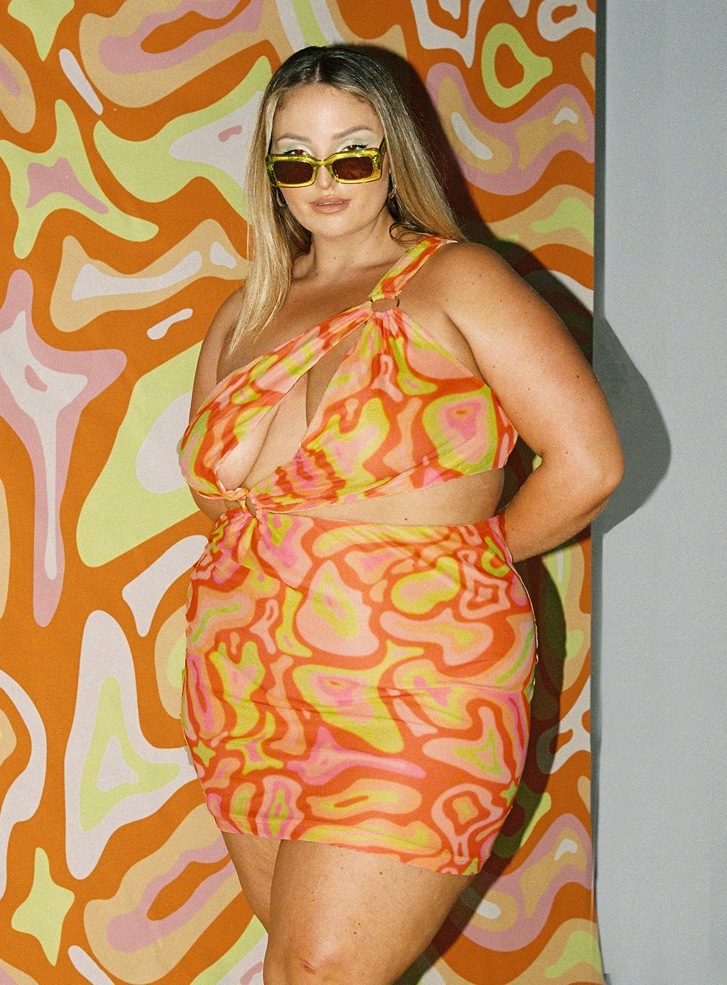 Greater Power Mini Dress Multi Curve