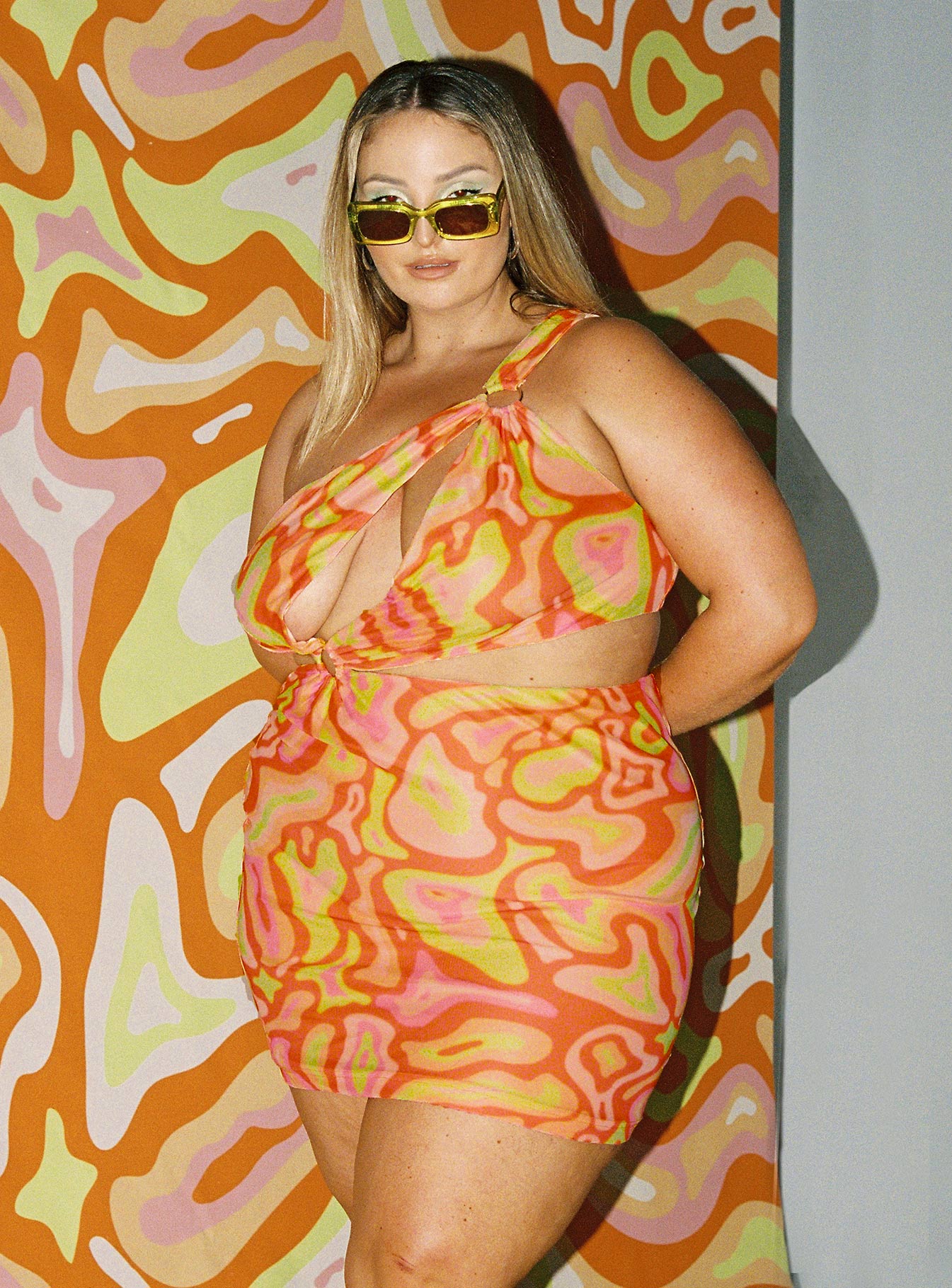 Greater Power Mini Dress Multi Curve