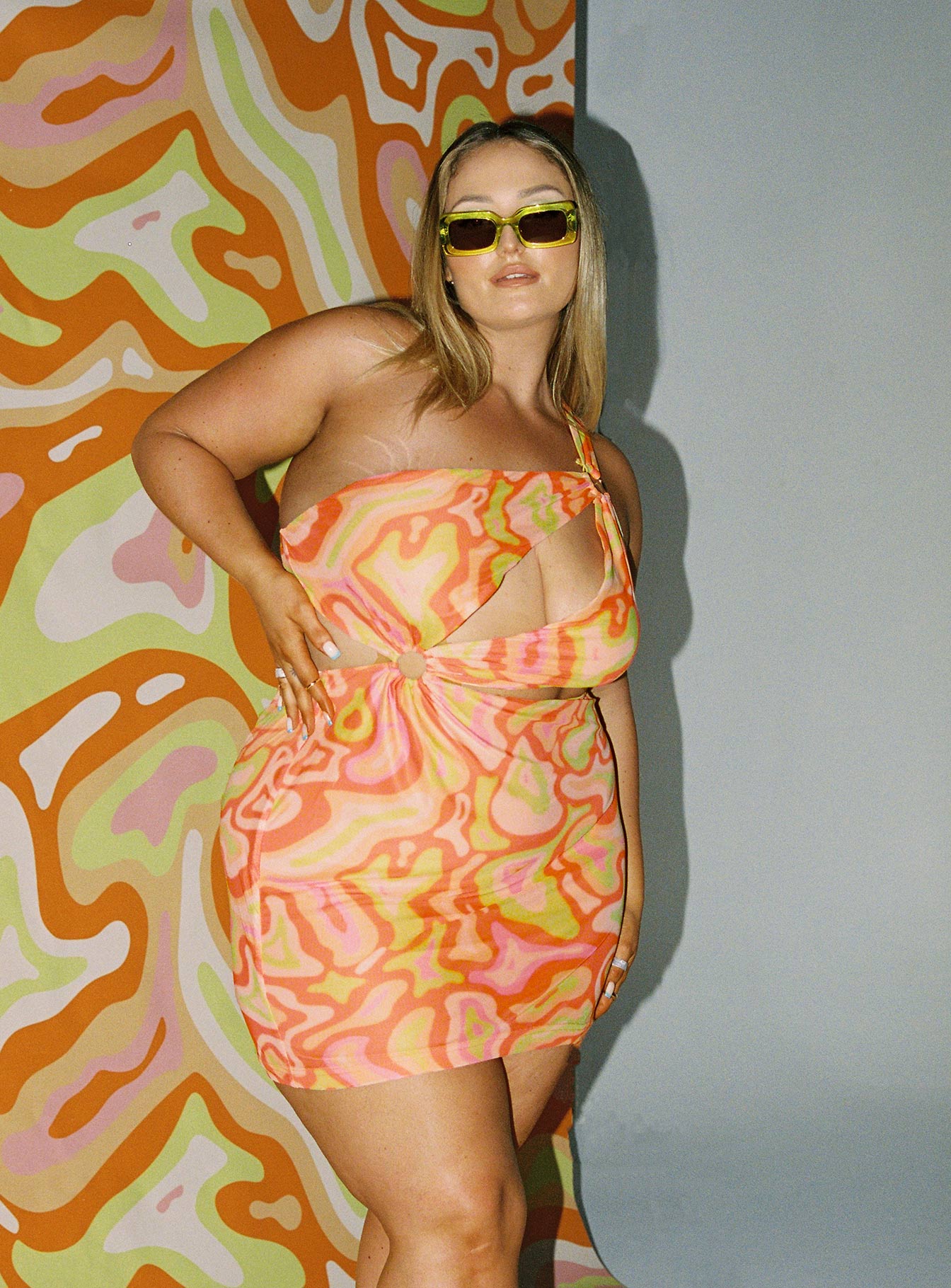 Greater Power Mini Dress Multi Curve