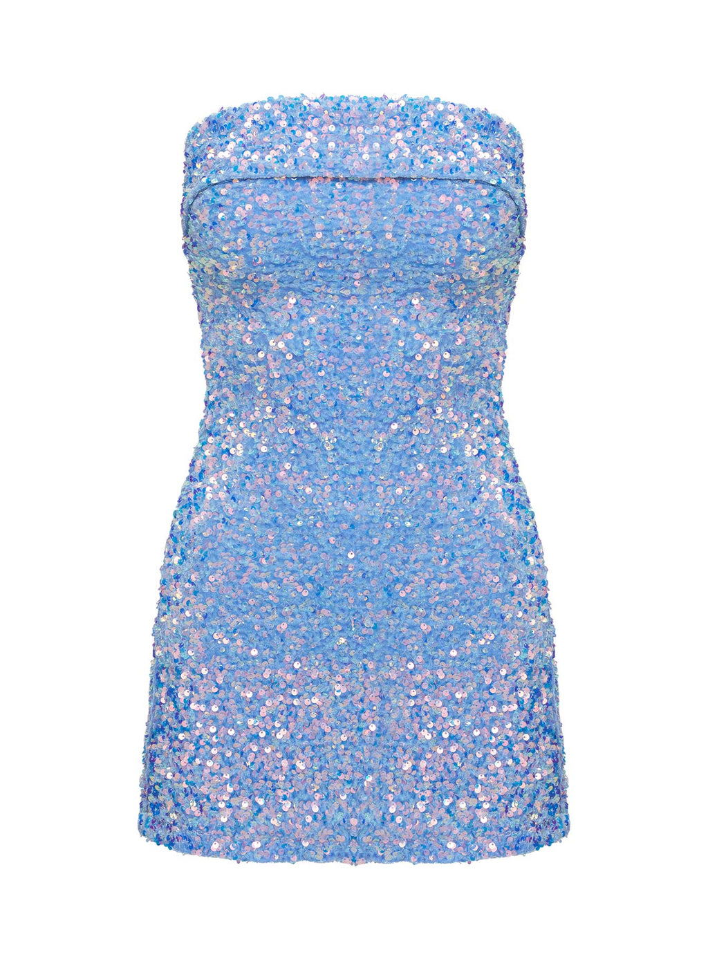 Caprina Sequin Mini Dress Light Blue