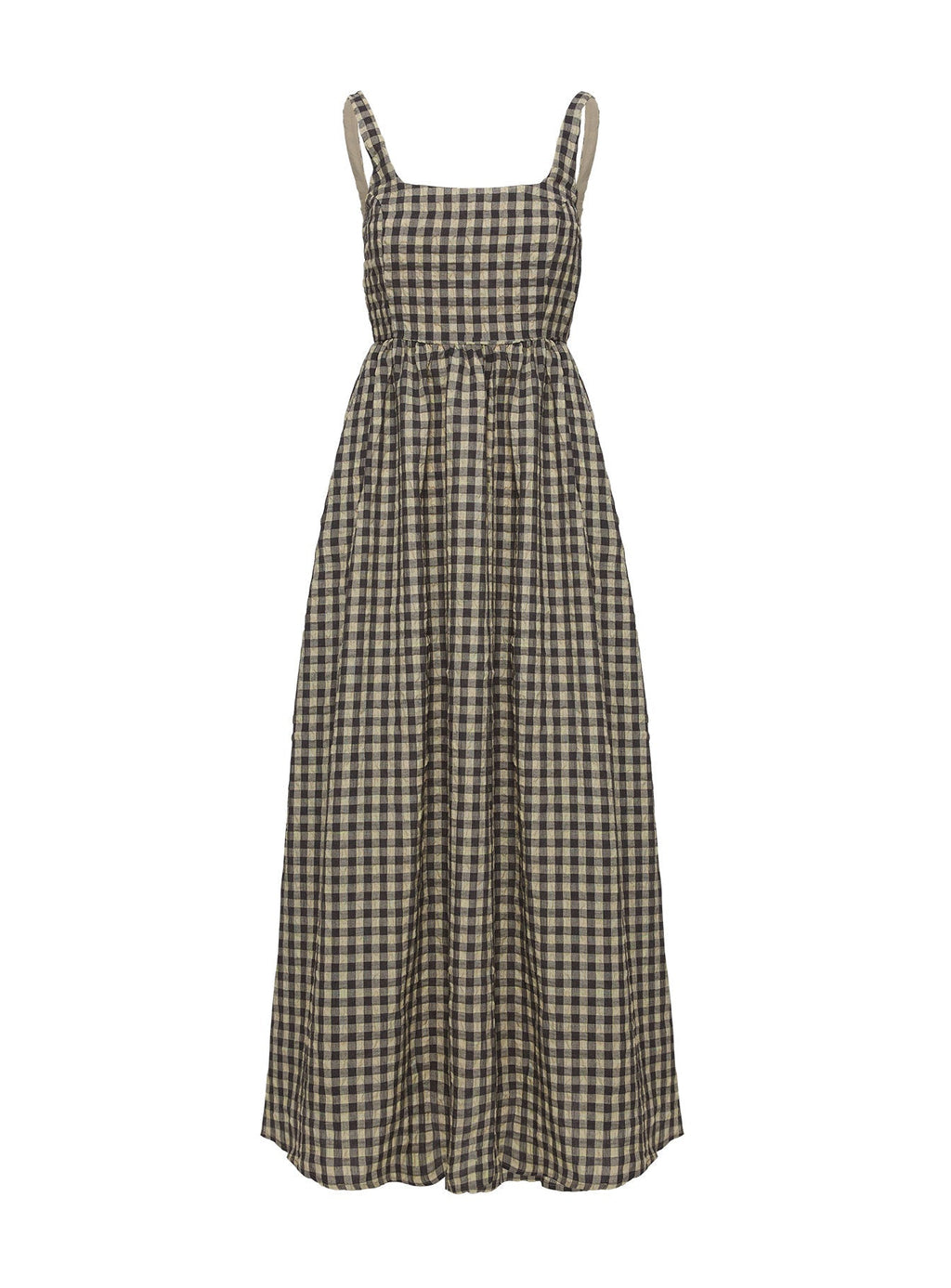 Cartmel Check Maxi Dress Black / Cream Petite