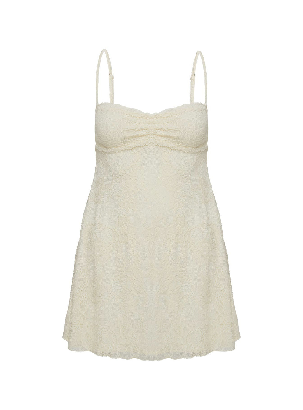 Cruel Summer Lace Mini Dress Cream