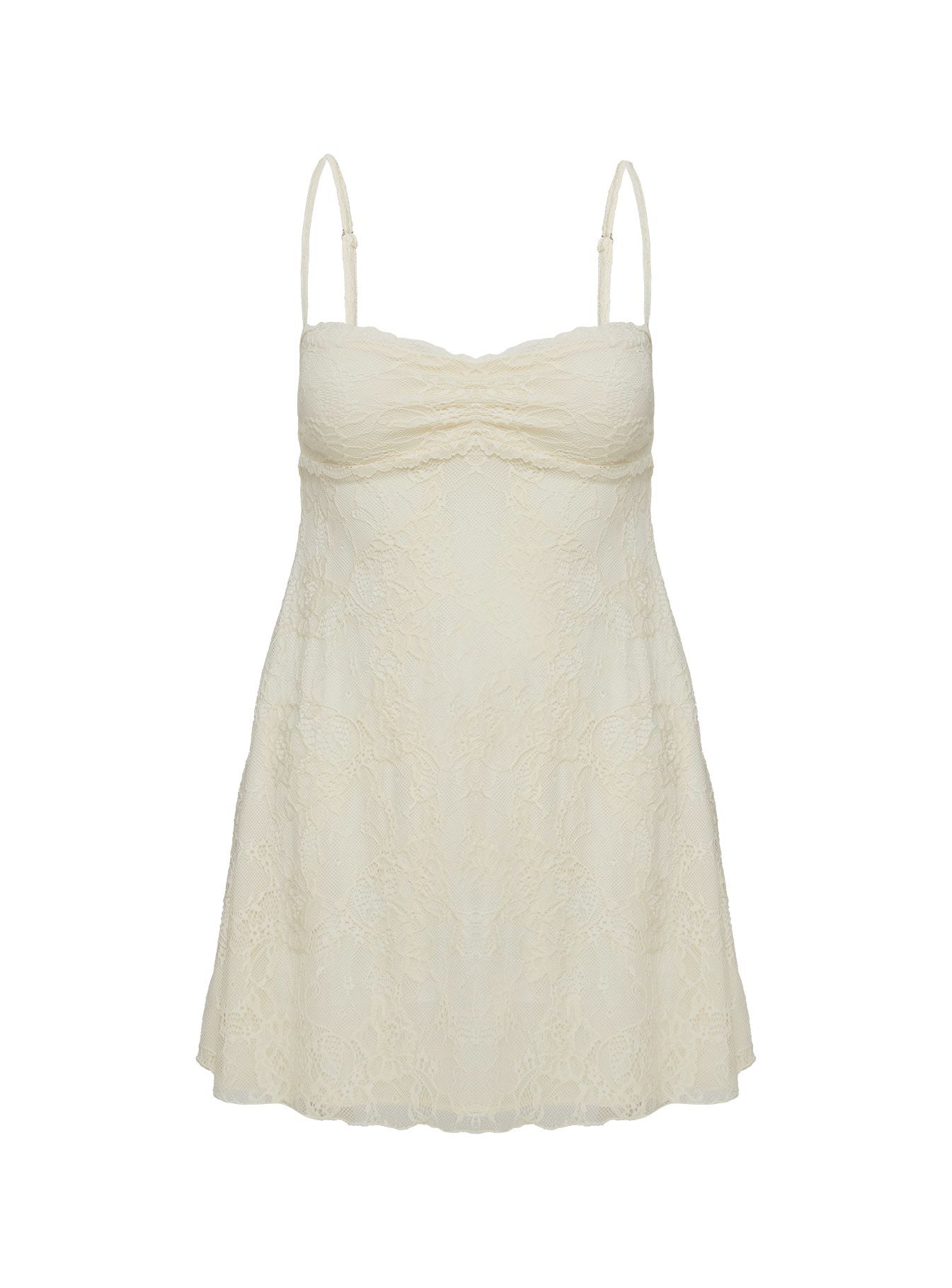 Cruel Summer Lace Mini Dress Cream