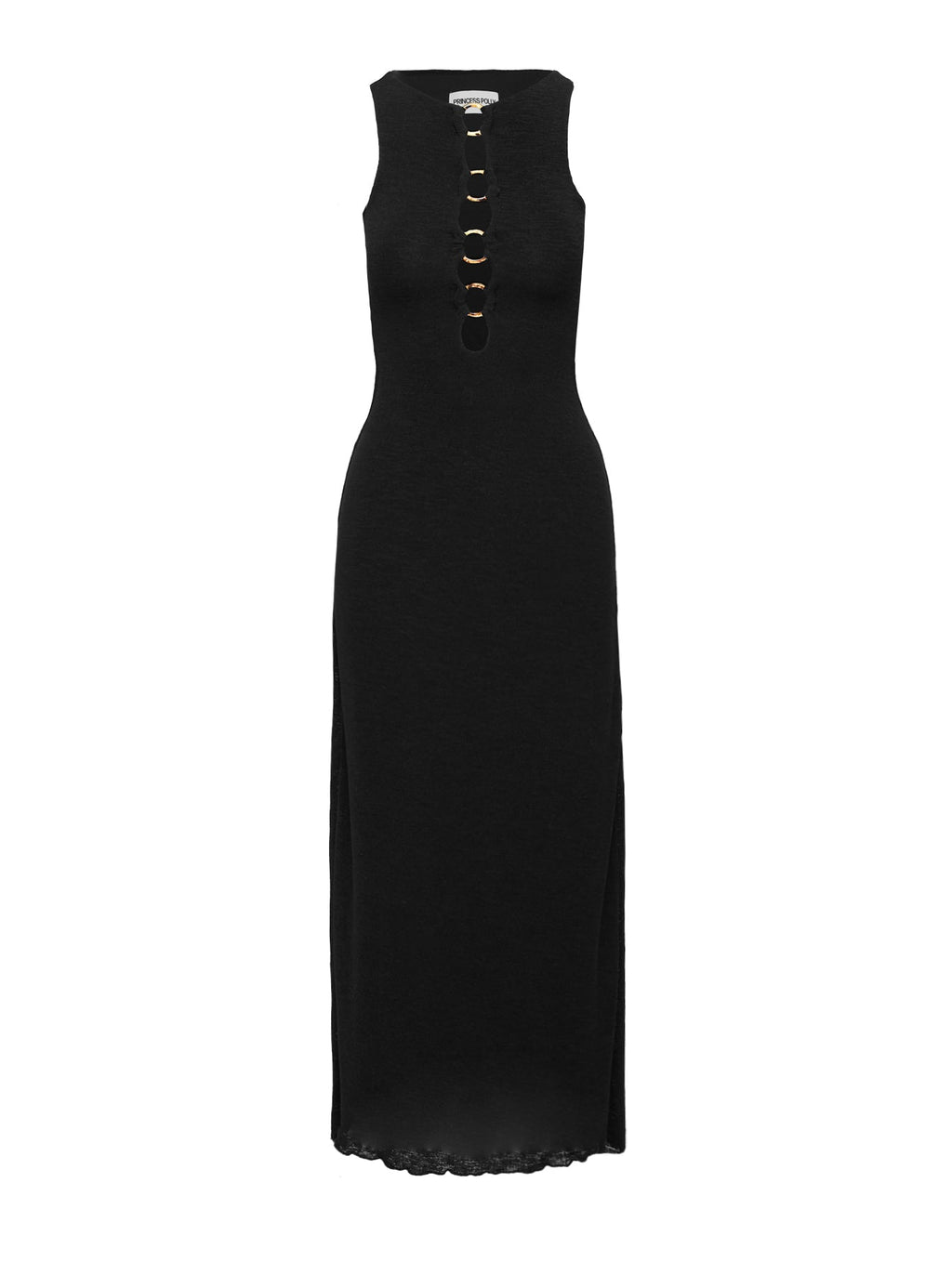 Dejonge Ring Sleeveless Maxi Dress Black