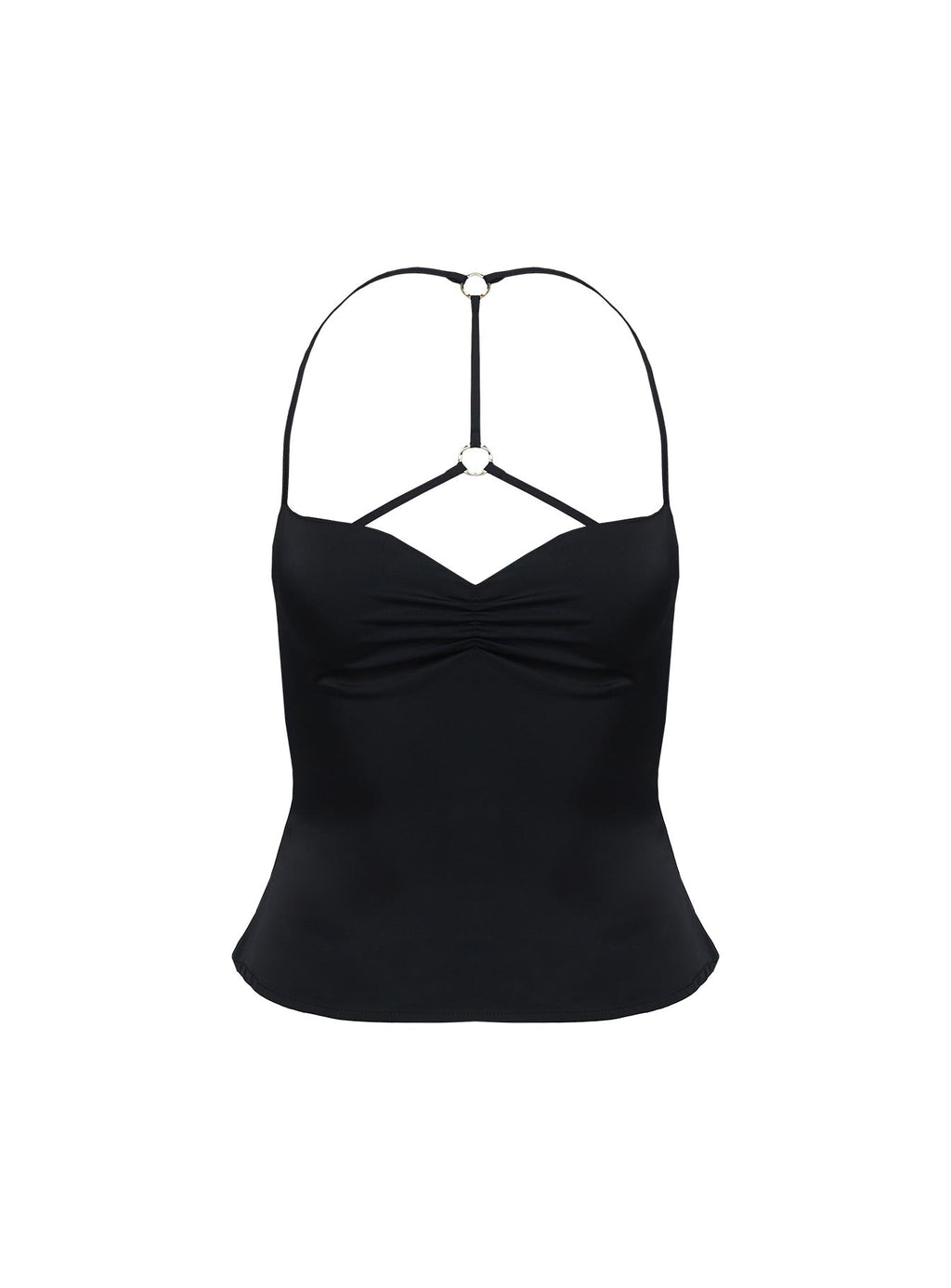 Floresta Razor Back Halter Top Black