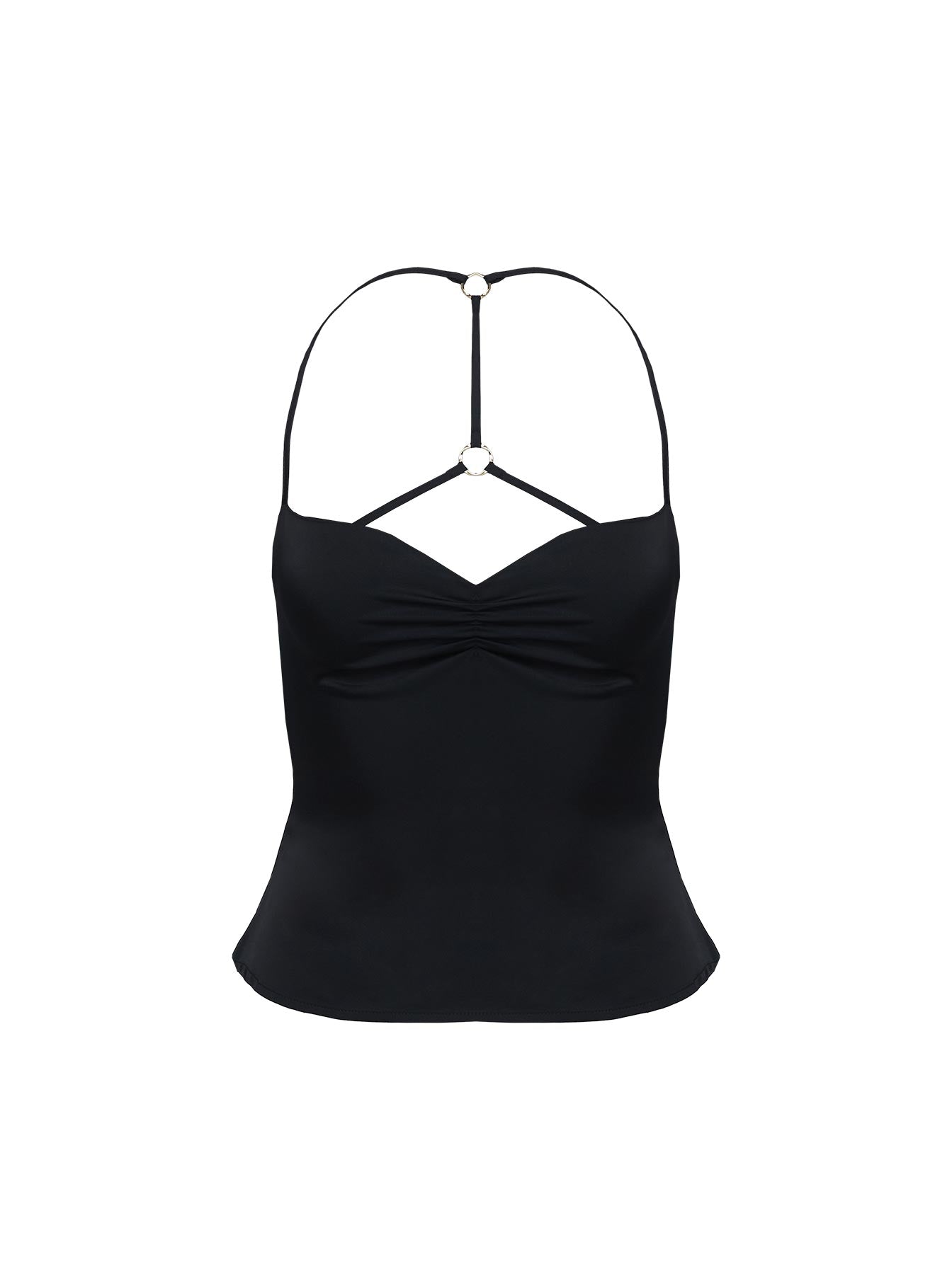 Floresta Razor Back Halter Top Black