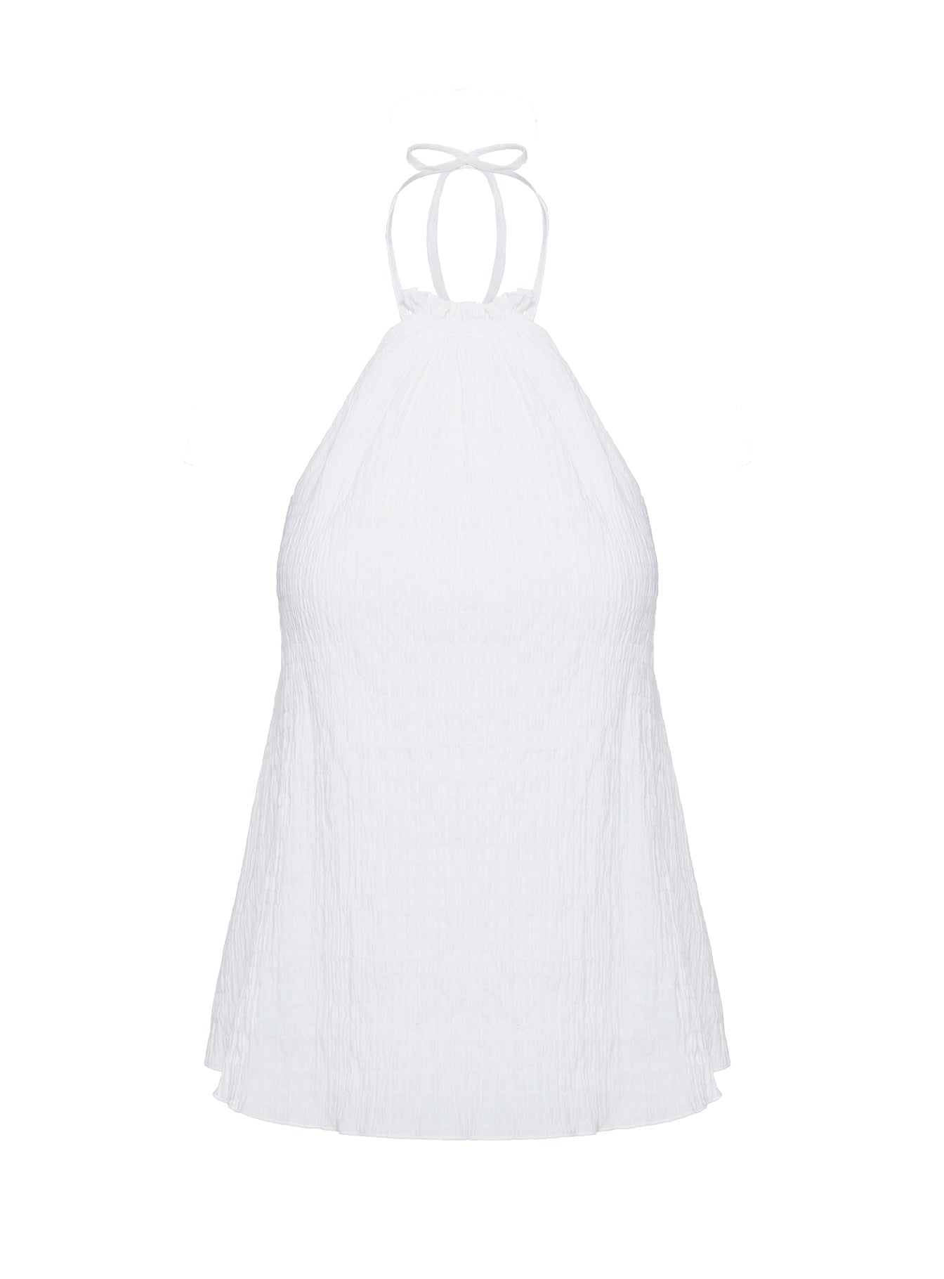 Flutter Halter Top White