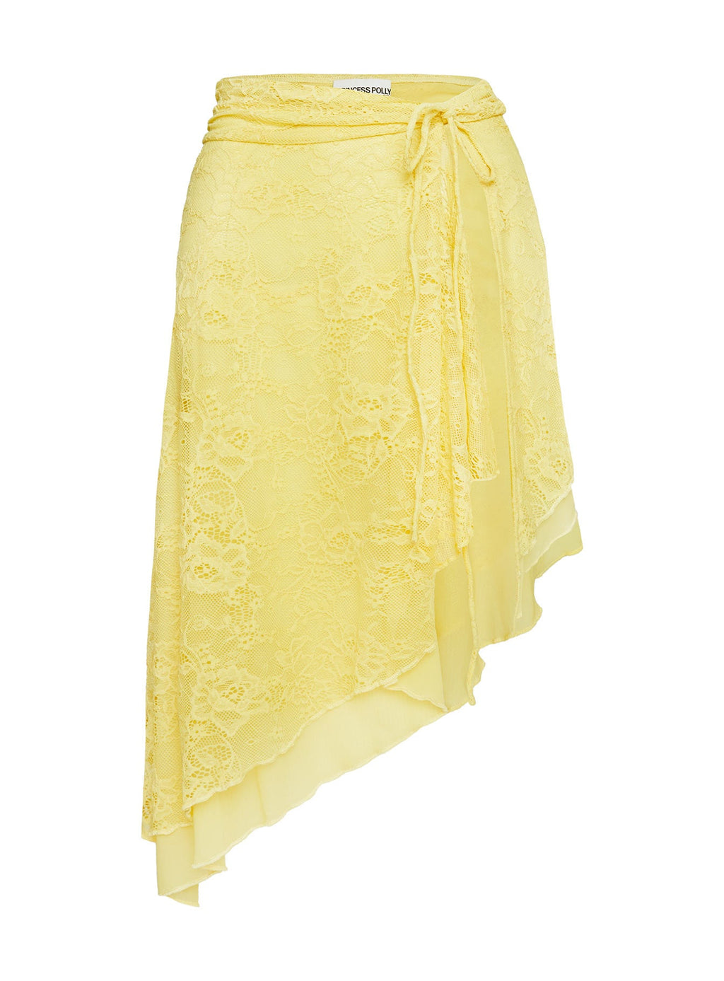 Fantasize Lace Midi Skirt Yellow