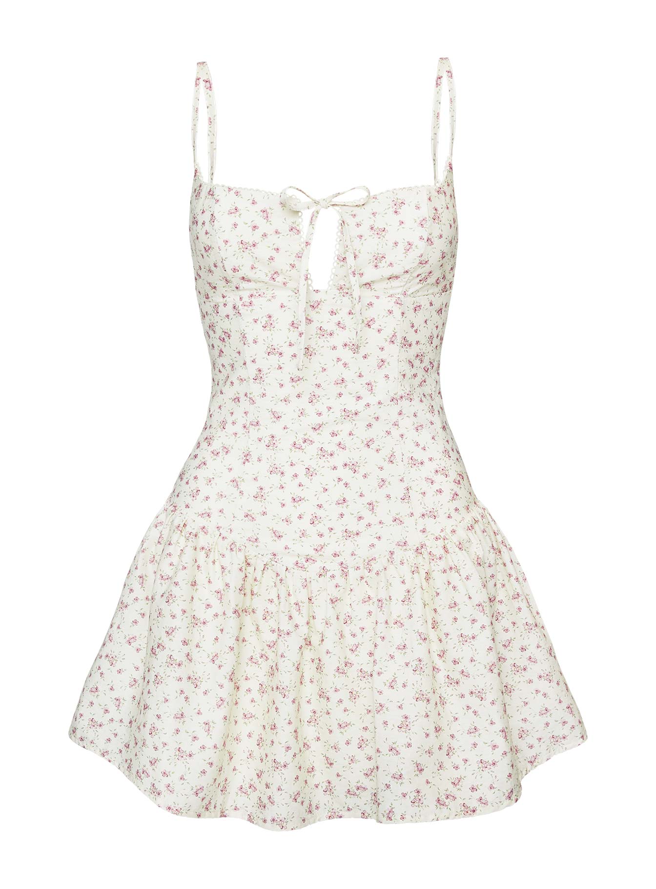 Joanie Drop Waist Mini Dress Floral Multi