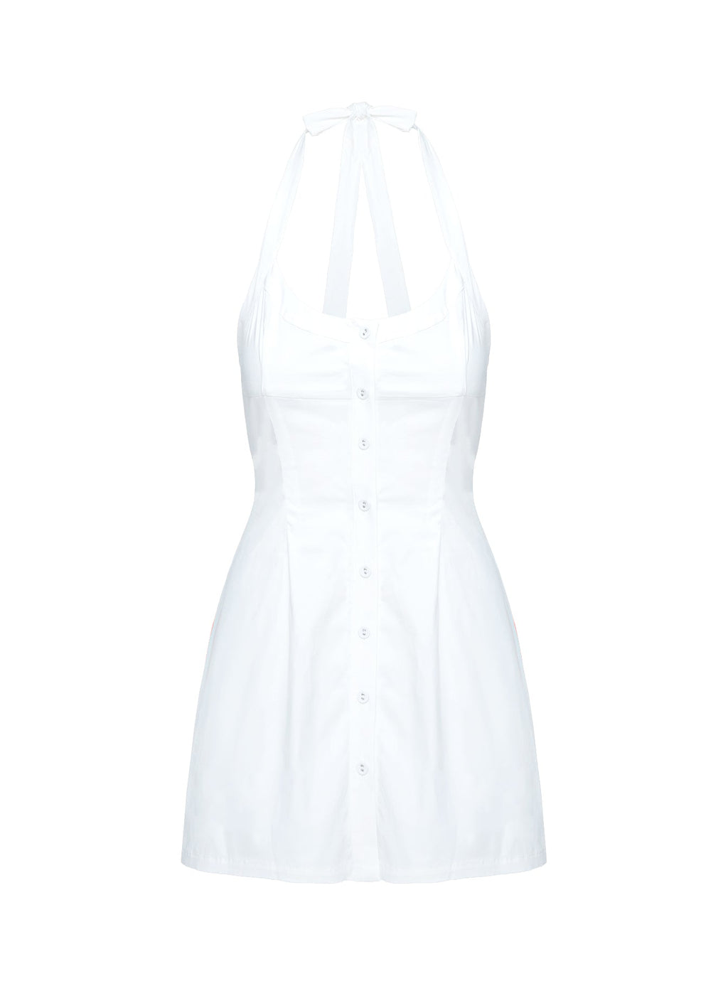 Mallorie Halter Mini Dress White