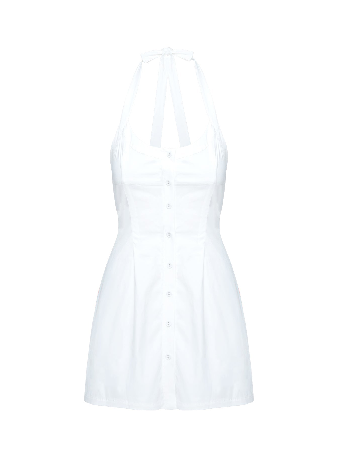 Mallorie Halter Mini Dress White