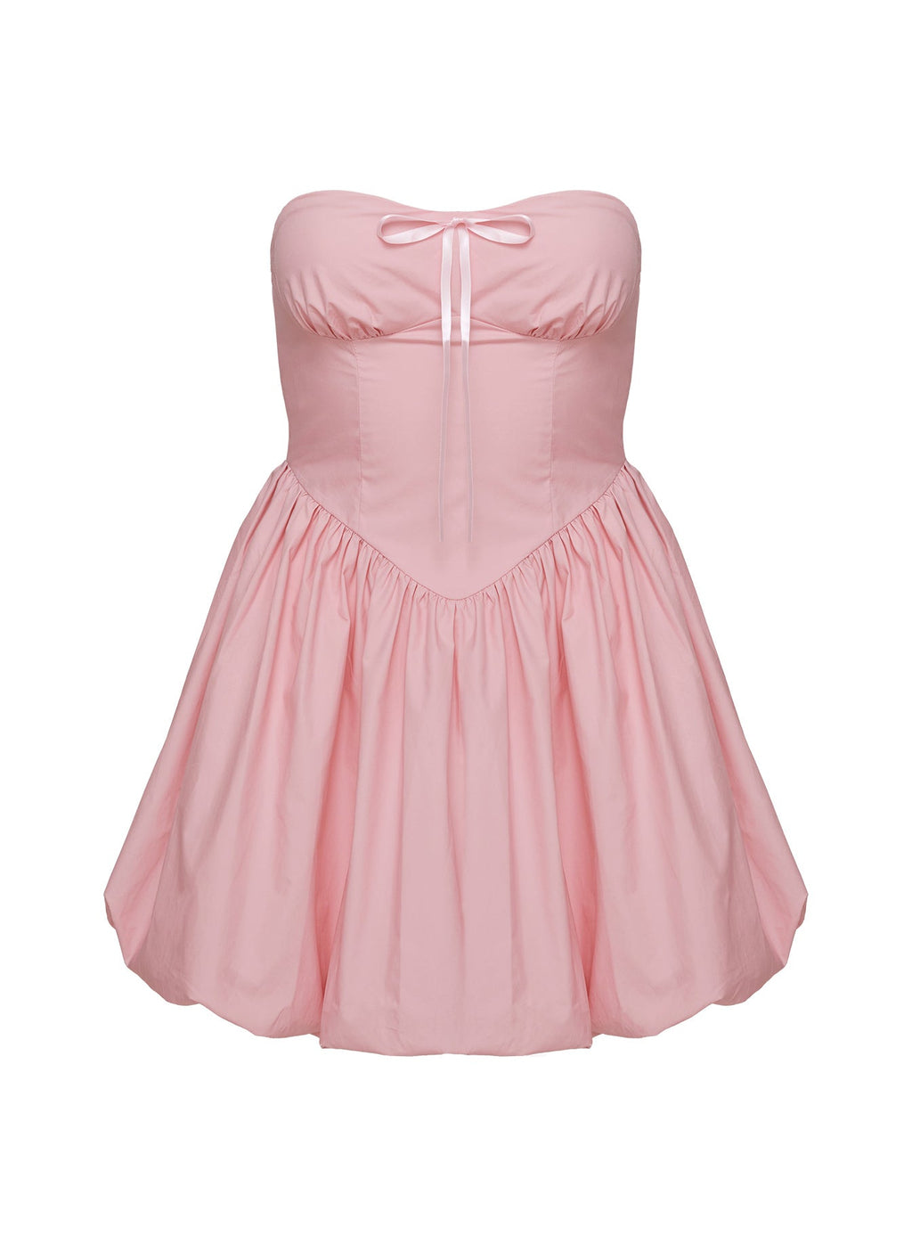 Melaina Bubble Hem Mini Dress Pink