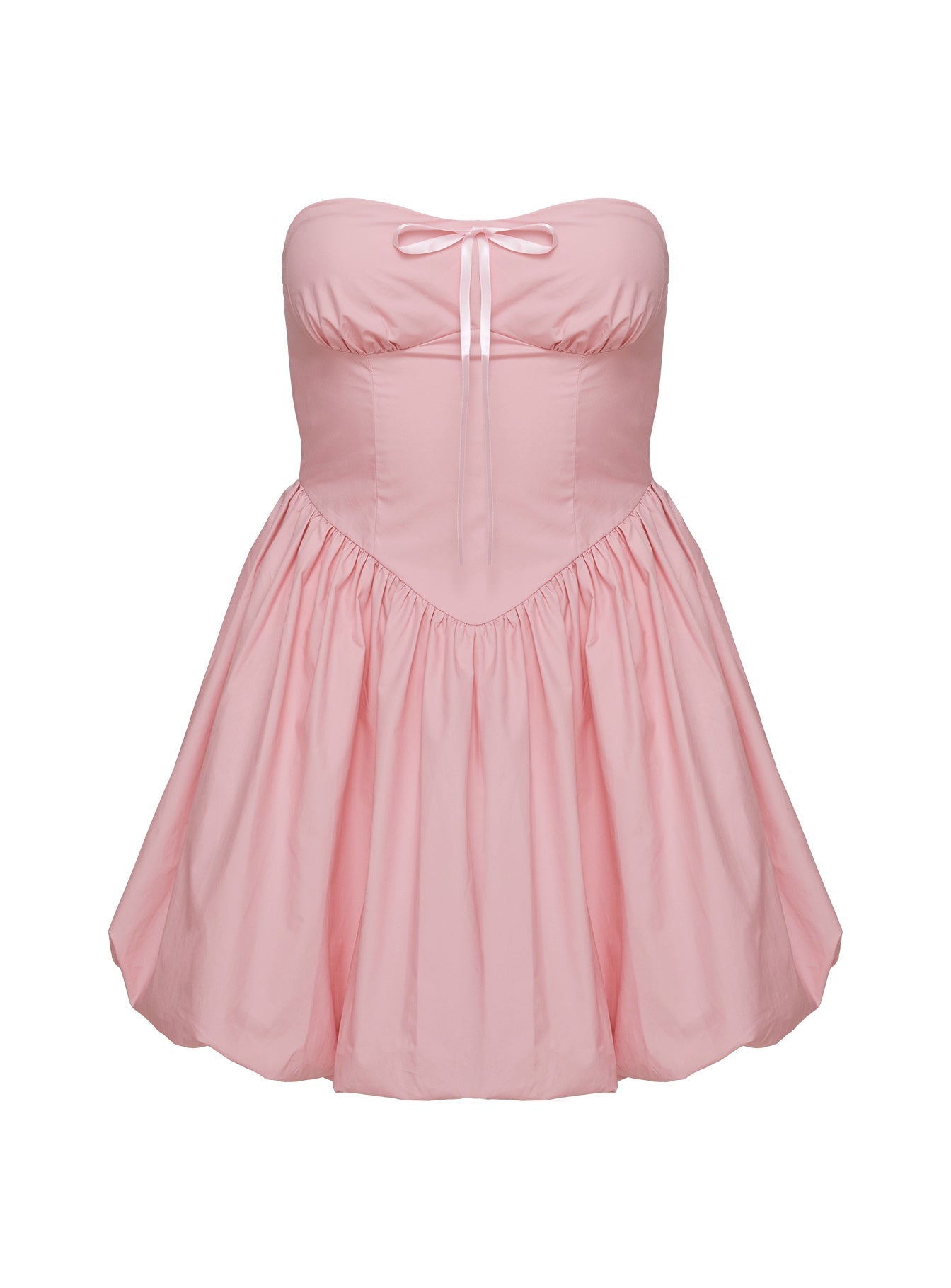Melaina Bubble Hem Mini Dress Pink