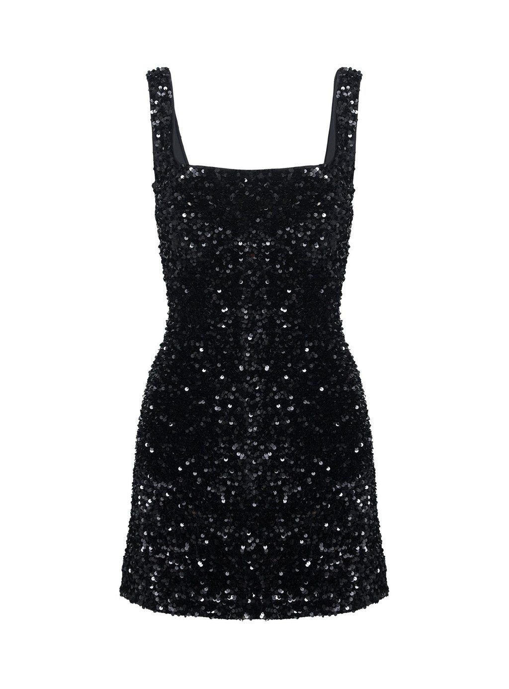 Miss Me Sequin Mini Dress Black