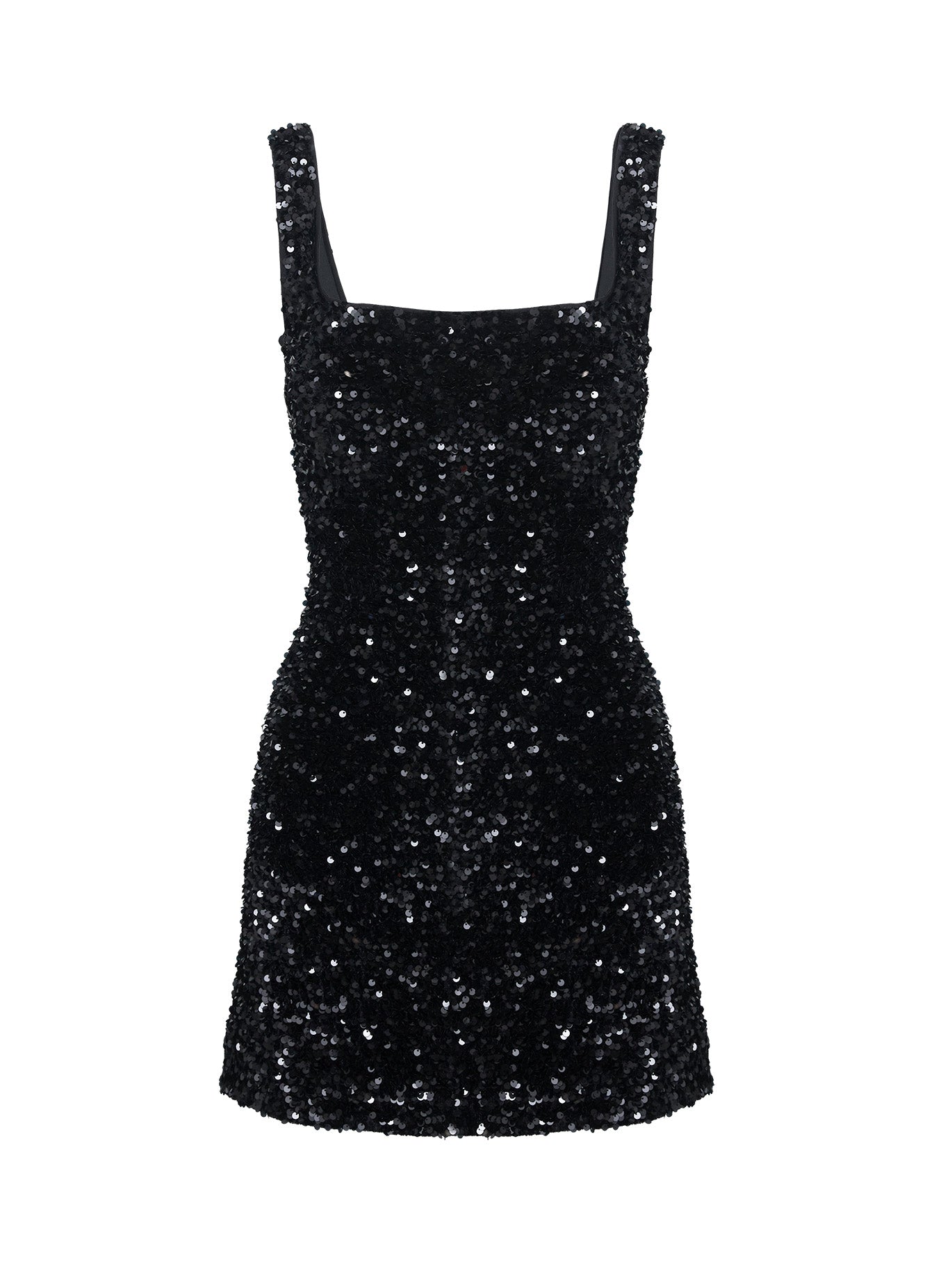 Miss Me Sequin Mini Dress Black