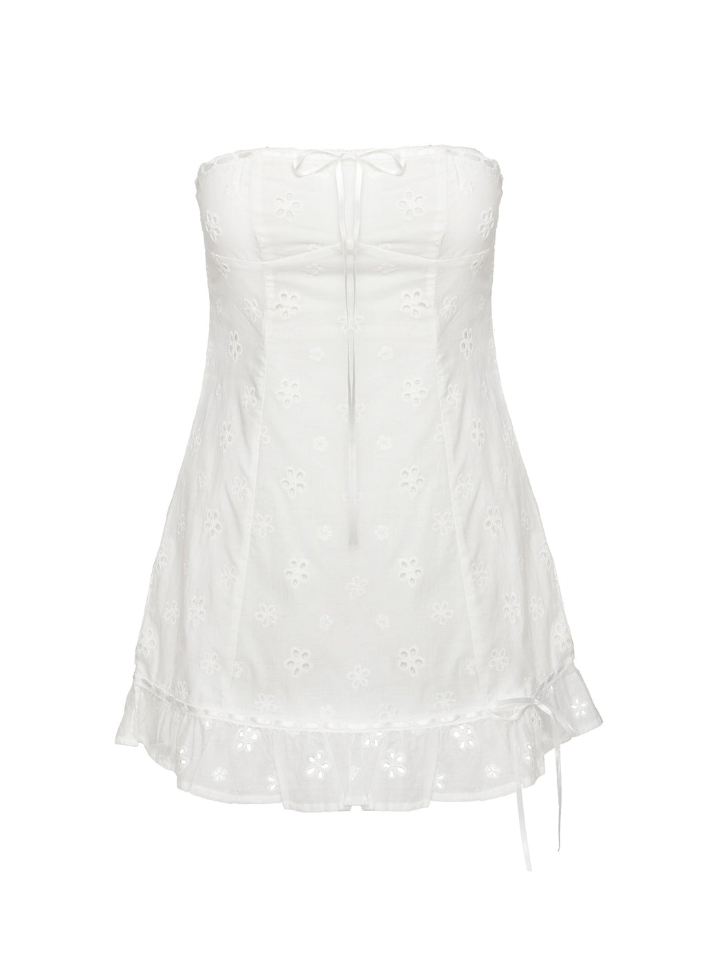 Molloy Strapless Mini Dress White