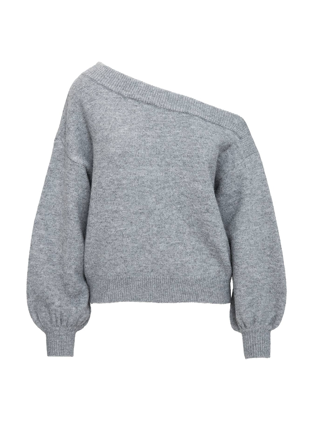 Noble Off The Shoulder Sweater Grey