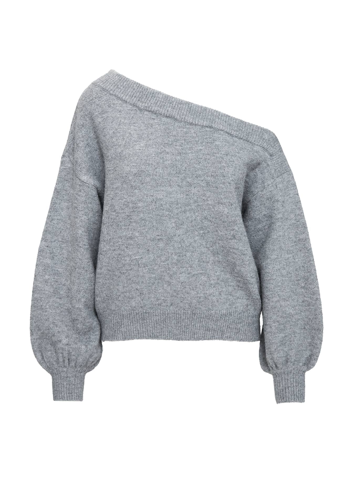 Noble Off The Shoulder Sweater Grey