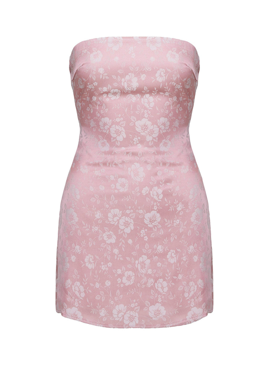 Ramie Strapless Mini Dress Dusty Pink